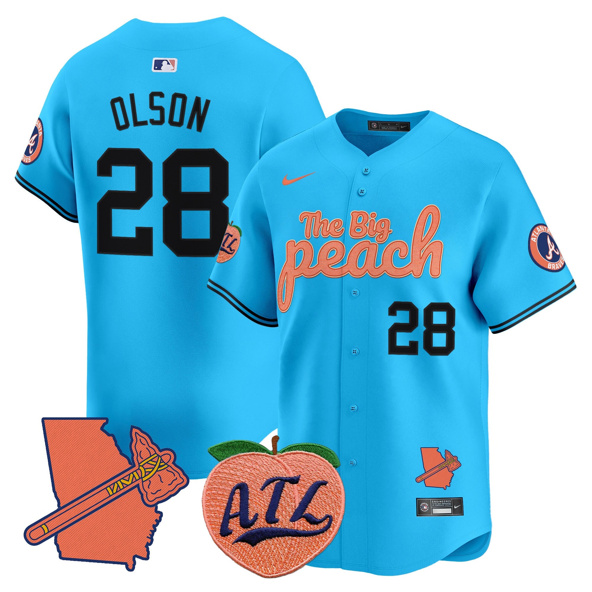 Men’s Atlanta The Big Peach Vapor Premier Limited Jersey