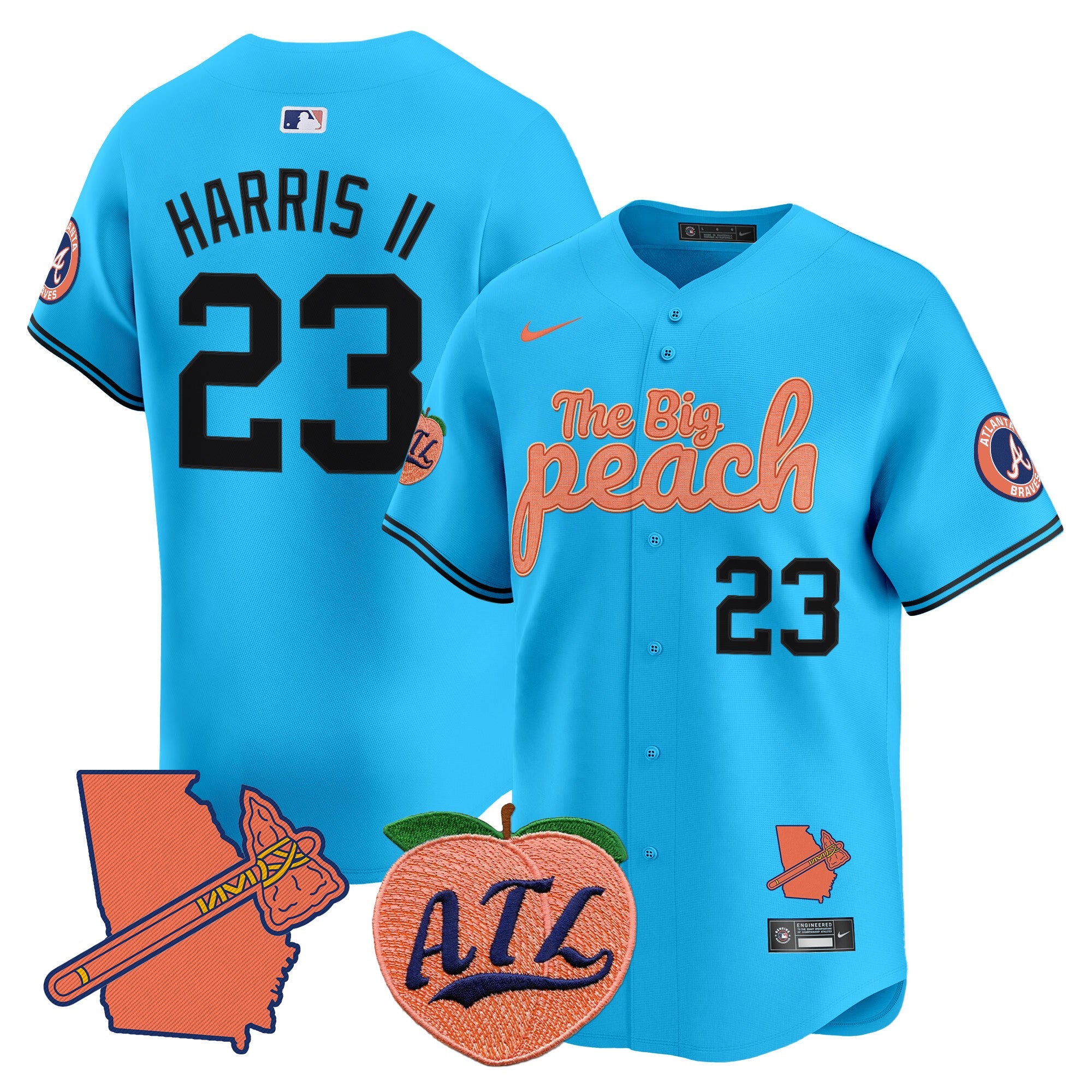 Men’s Atlanta The Big Peach Vapor Premier Limited Jersey