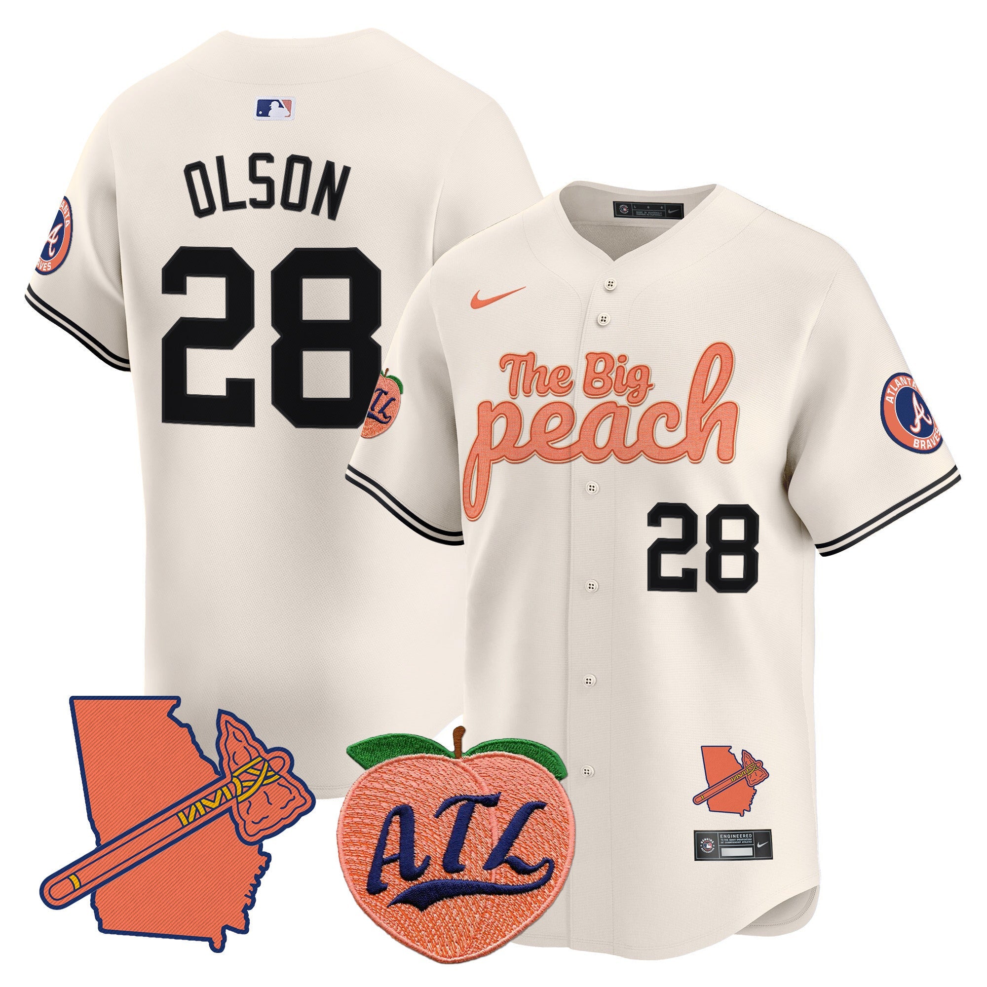 Men’s Atlanta The Big Peach Vapor Premier Limited Jersey