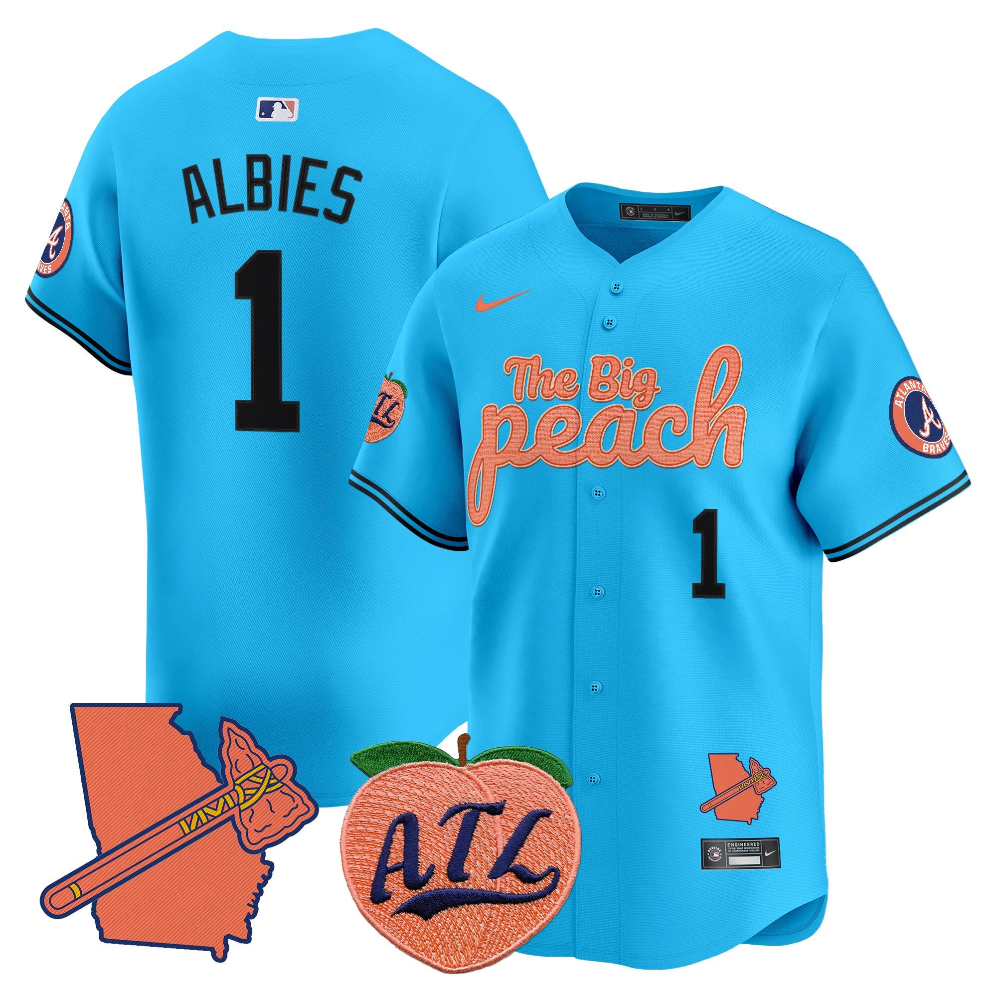 Men’s Atlanta The Big Peach Vapor Premier Limited Jersey