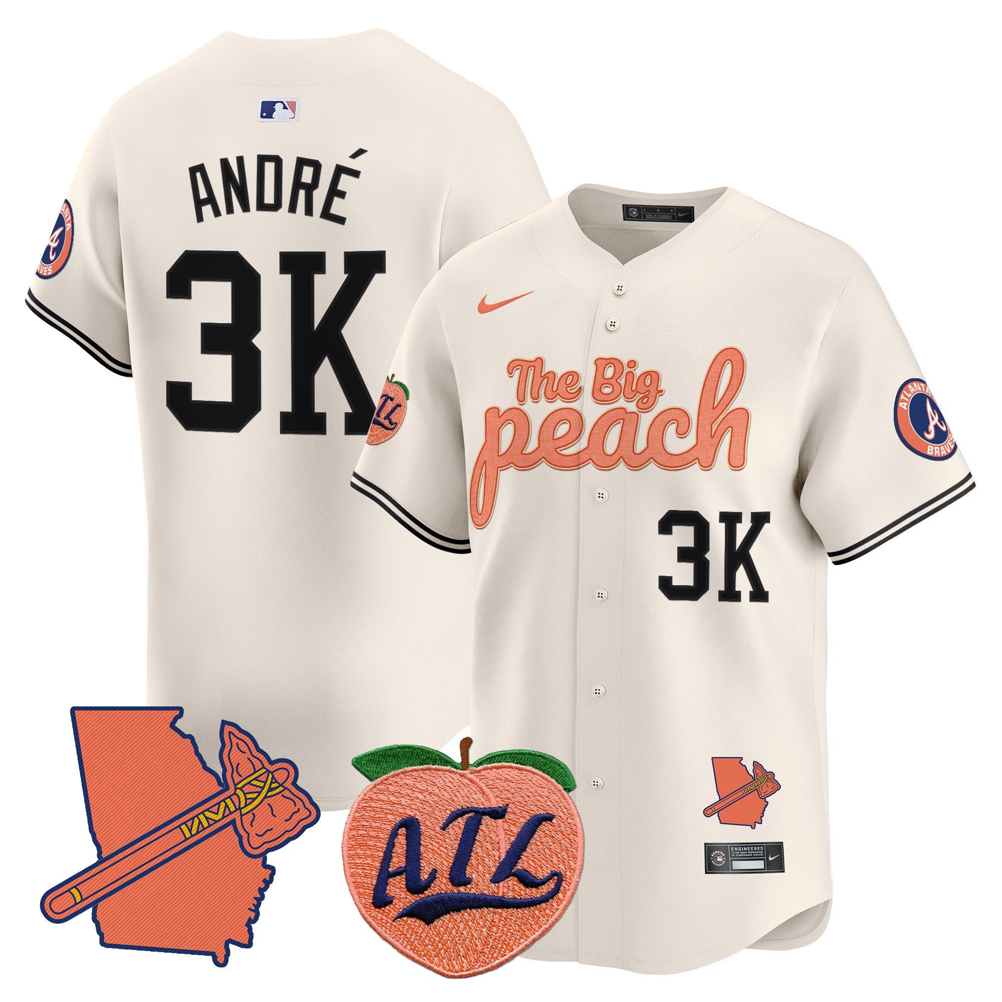 Men’s Atlanta The Big Peach Vapor Premier Limited Jersey