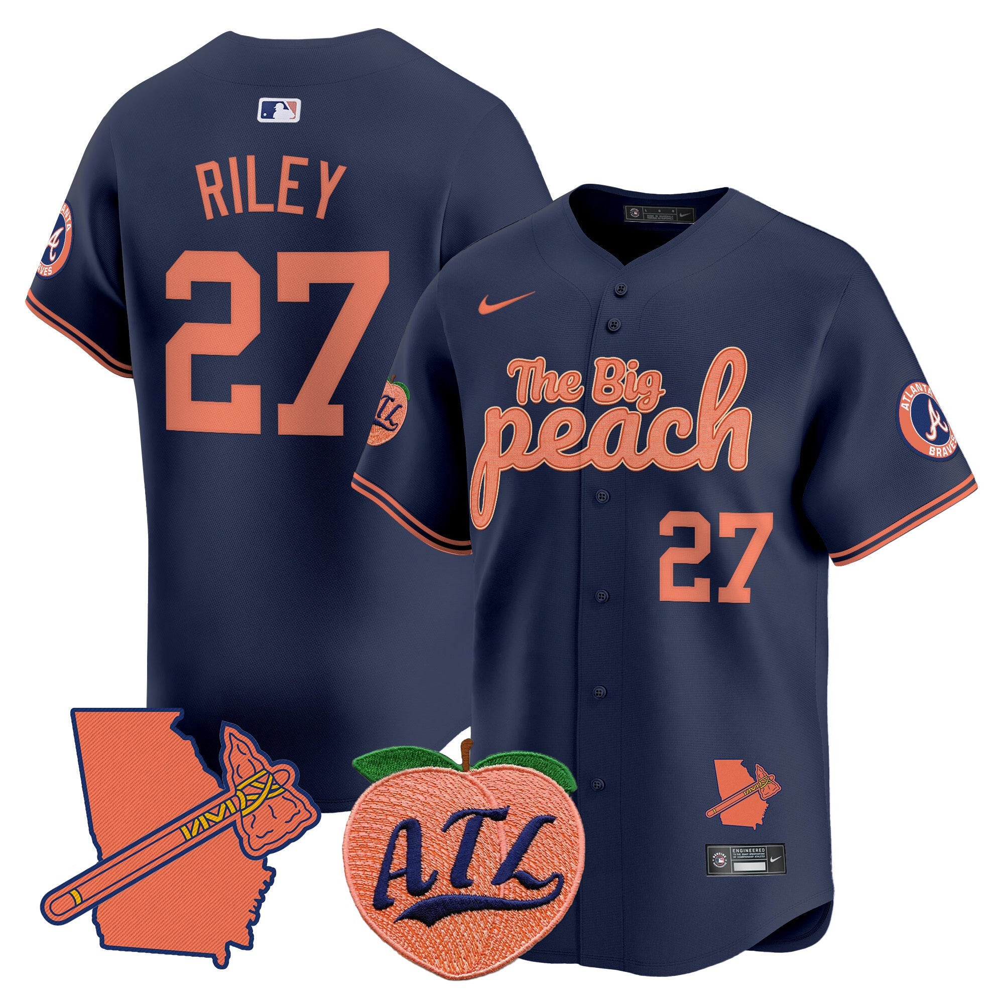Men’s Atlanta The Big Peach Vapor Premier Limited Jersey