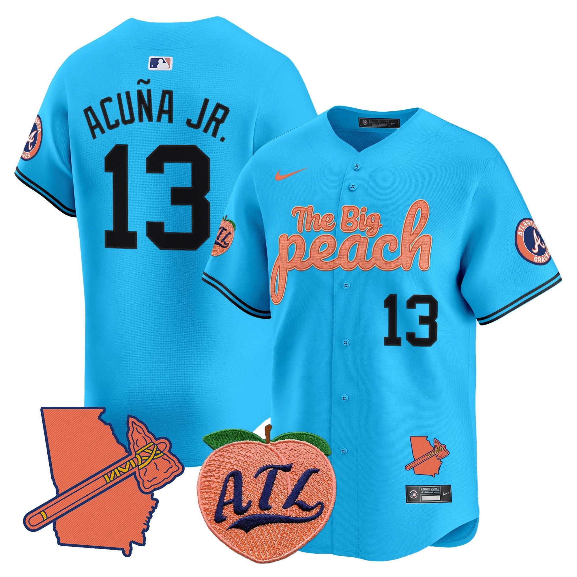 Men’s Atlanta The Big Peach Vapor Premier Limited Jersey