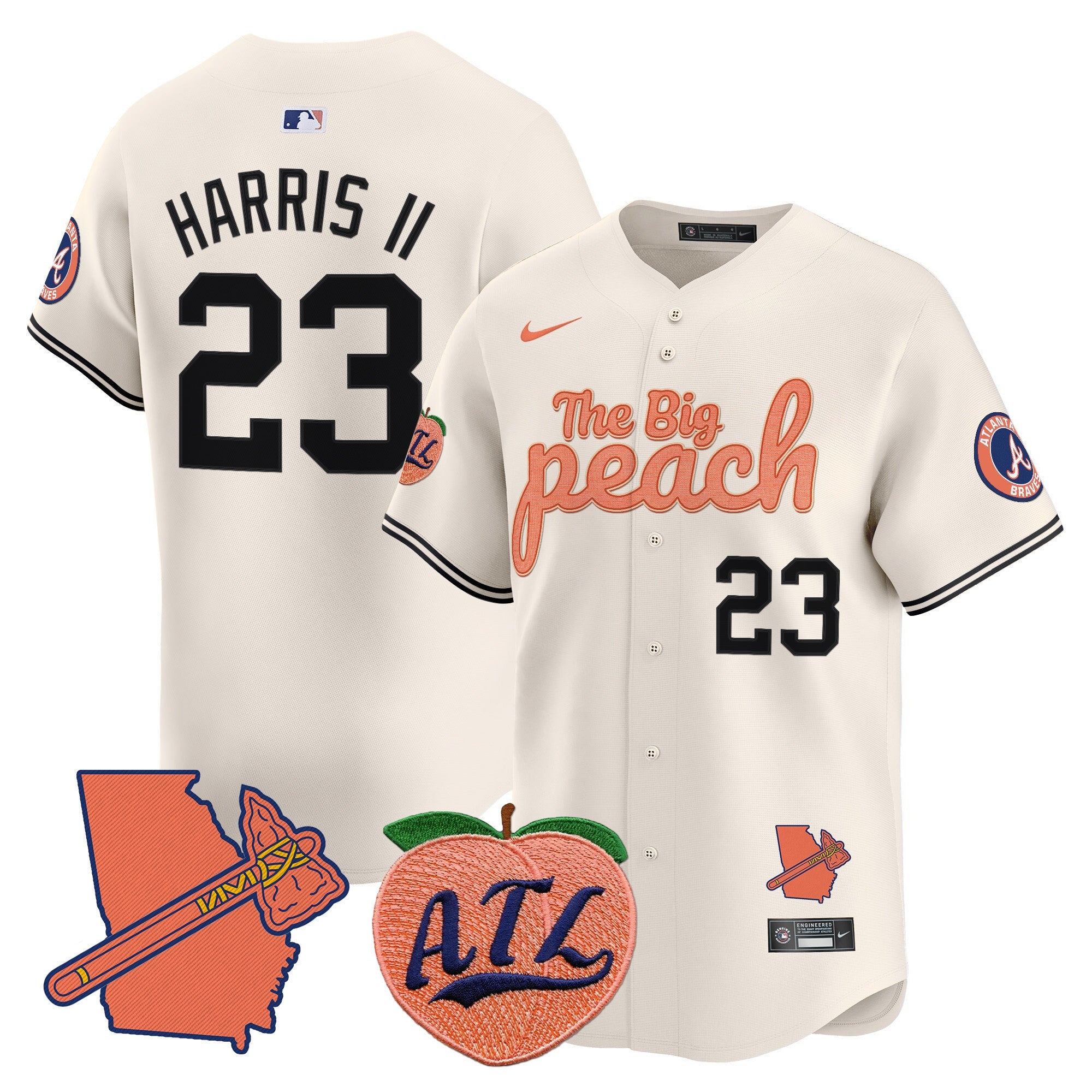 Men’s Atlanta The Big Peach Vapor Premier Limited Jersey
