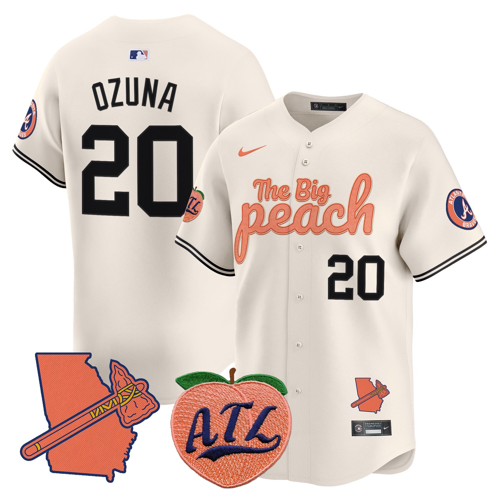 Men’s Atlanta The Big Peach Vapor Premier Limited Jersey