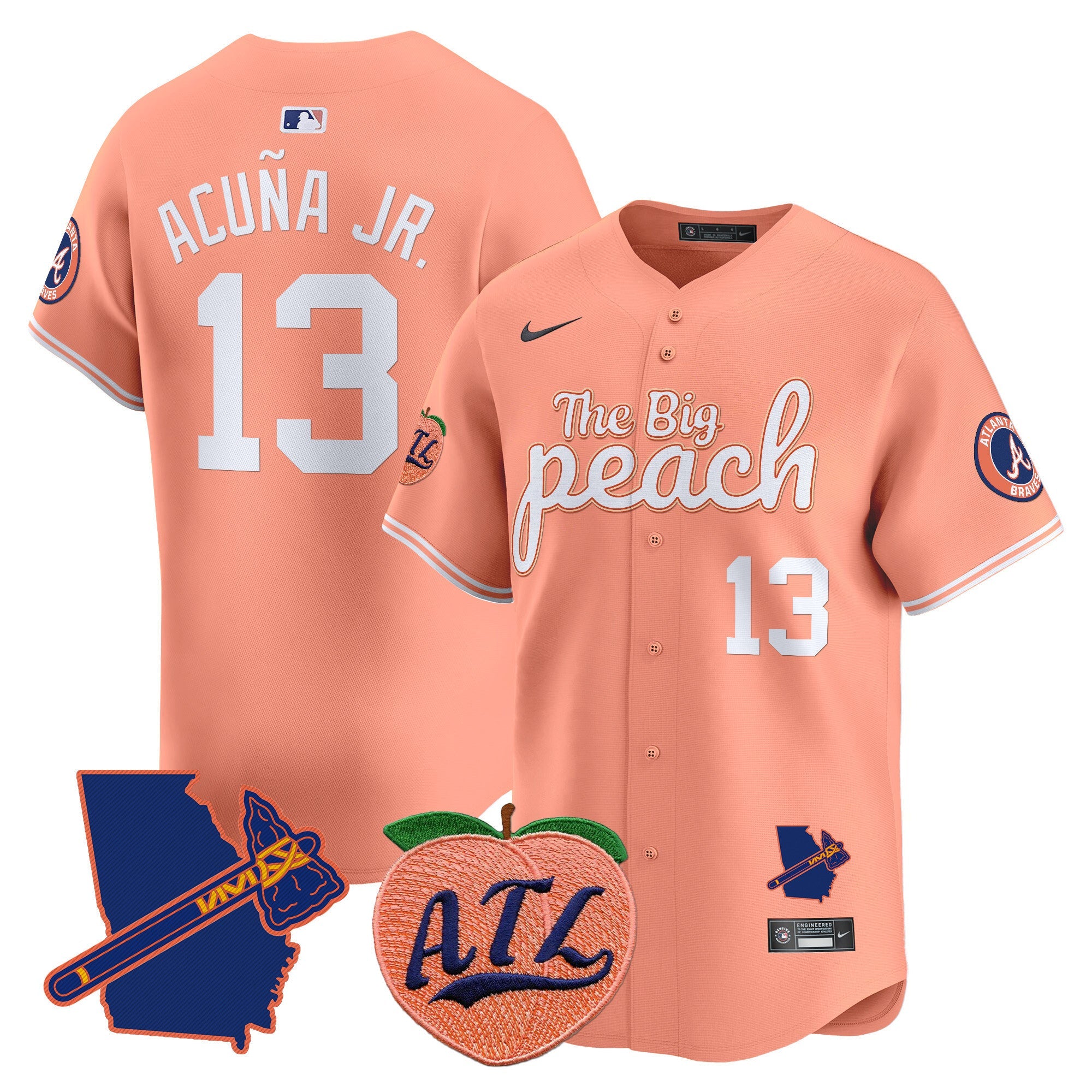 Men’s Atlanta The Big Peach Vapor Premier Limited Jersey