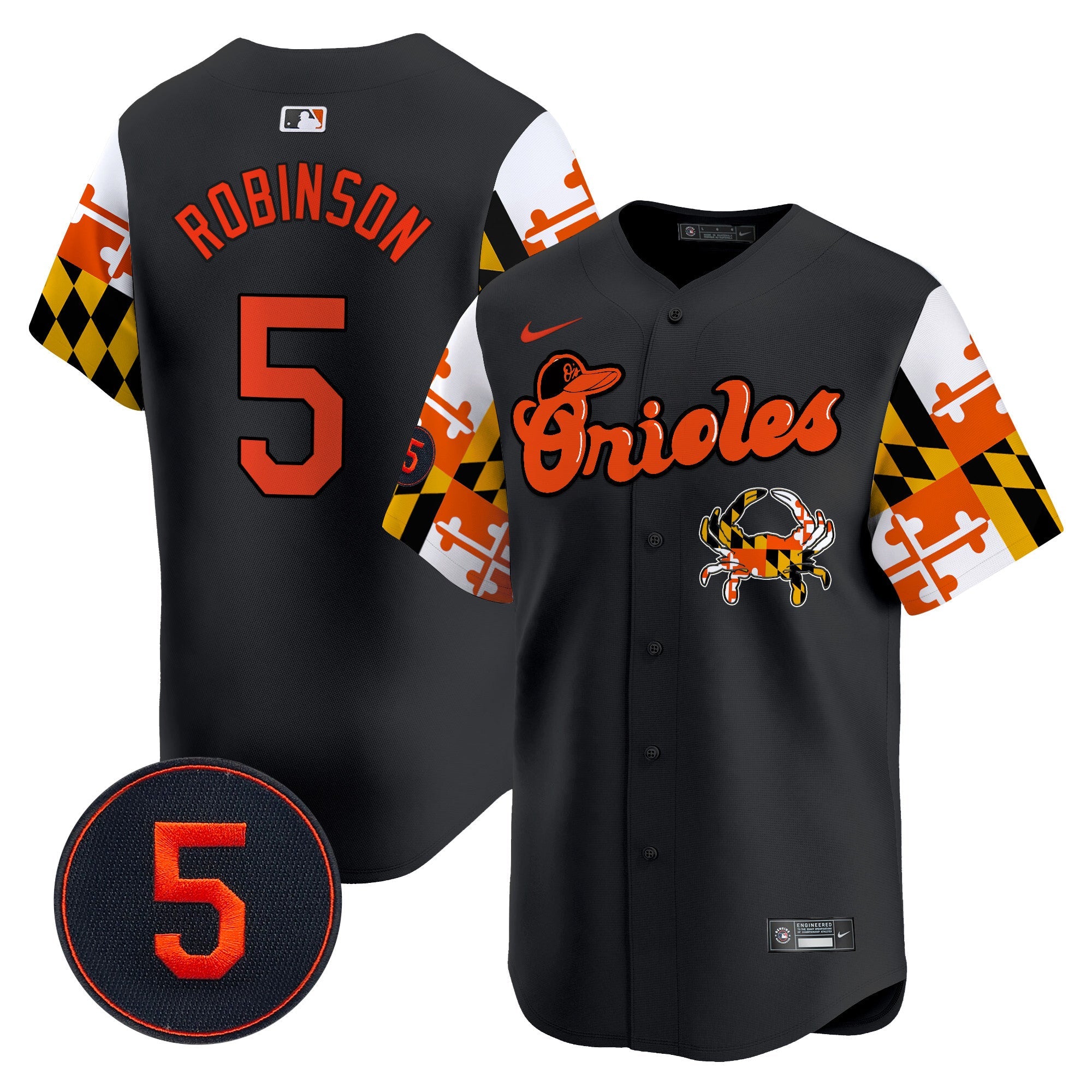 Men’s Baltimore Robinson Patch Vapor Premier Limited Jersey V7