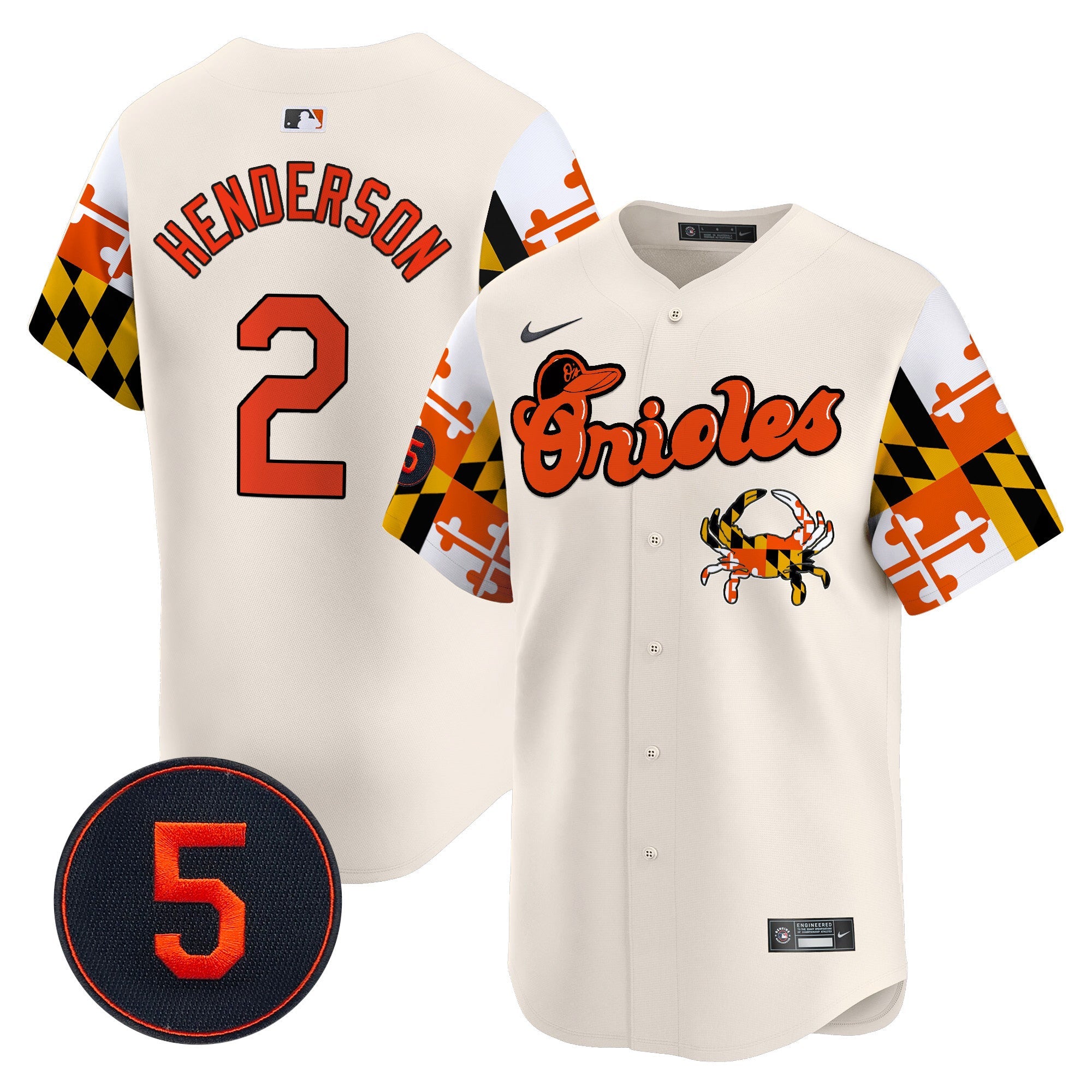 Men’s Baltimore Robinson Patch Vapor Premier Limited Jersey V7