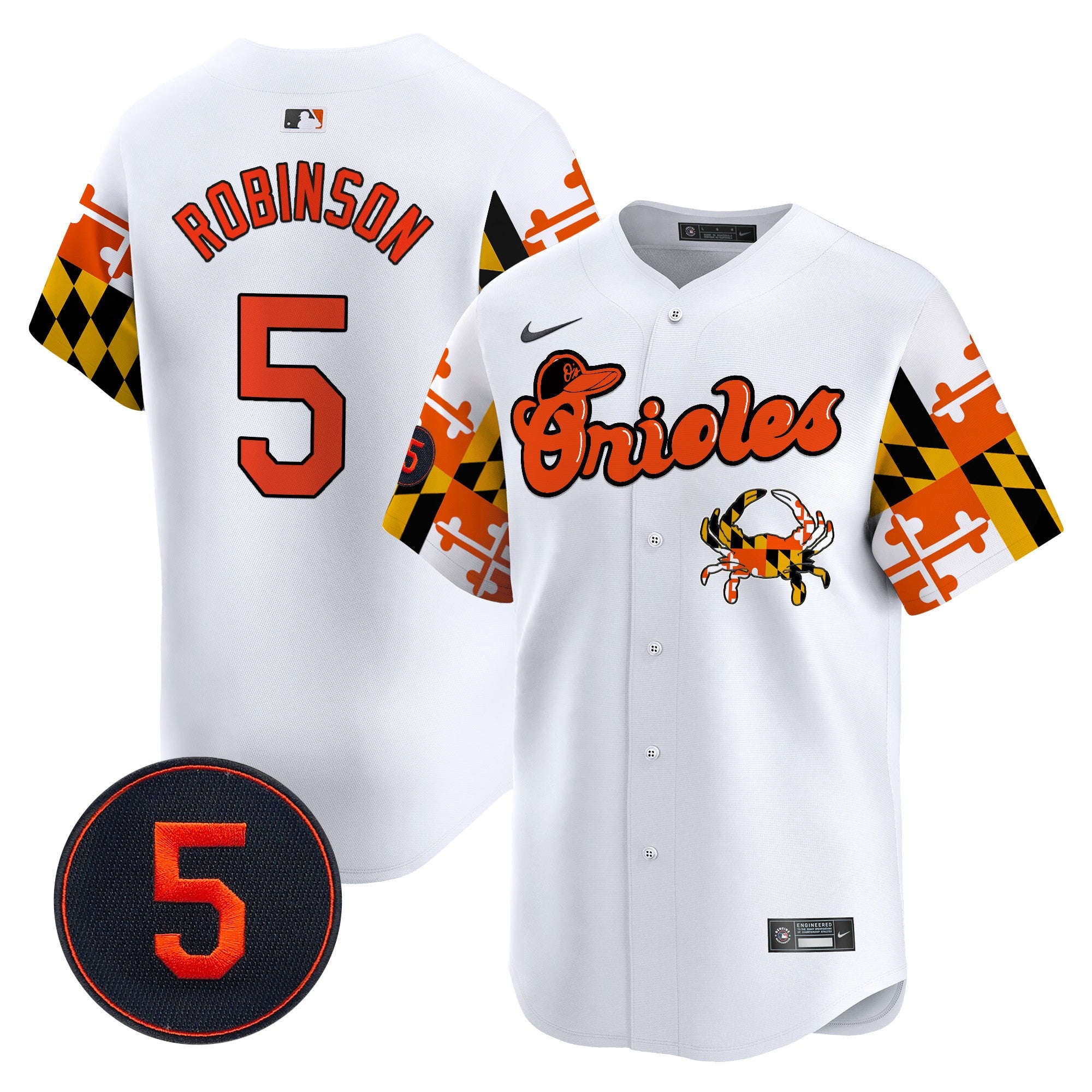 Men’s Baltimore Robinson Patch Vapor Premier Limited Jersey V7