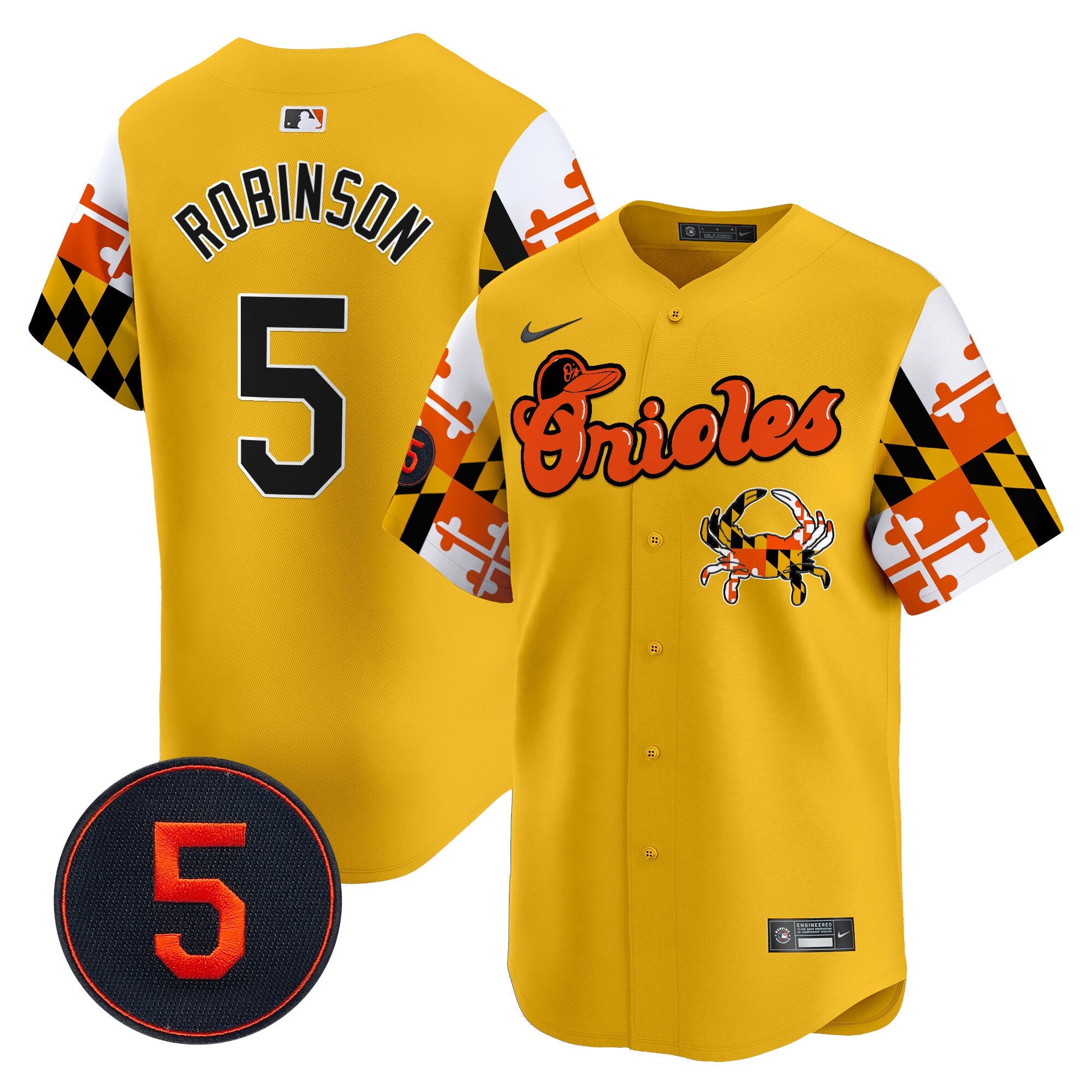 Men’s Baltimore Robinson Patch Vapor Premier Limited Jersey V7