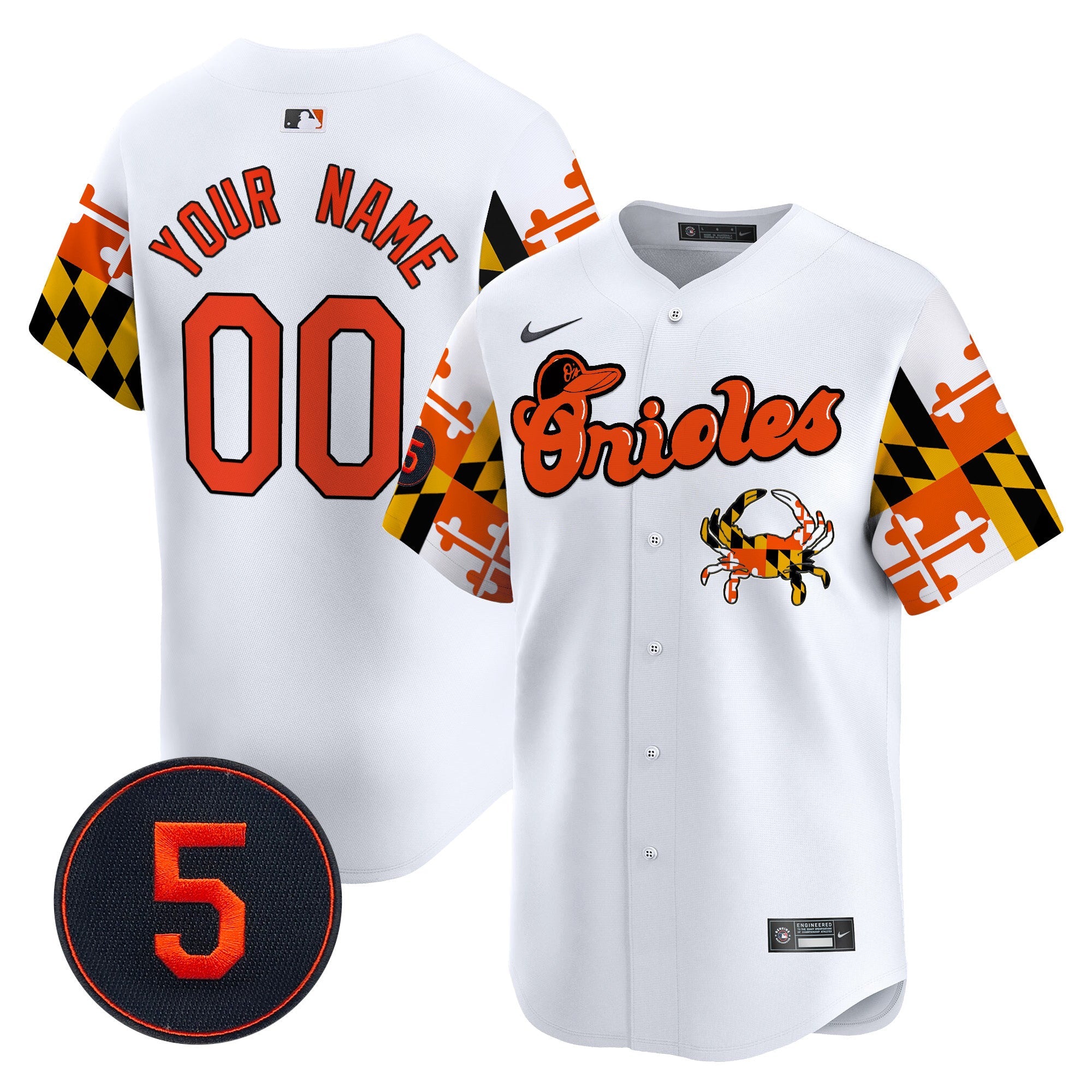 Baltimore Robinson Patch Vapor Premier Limited Custom Jersey V7