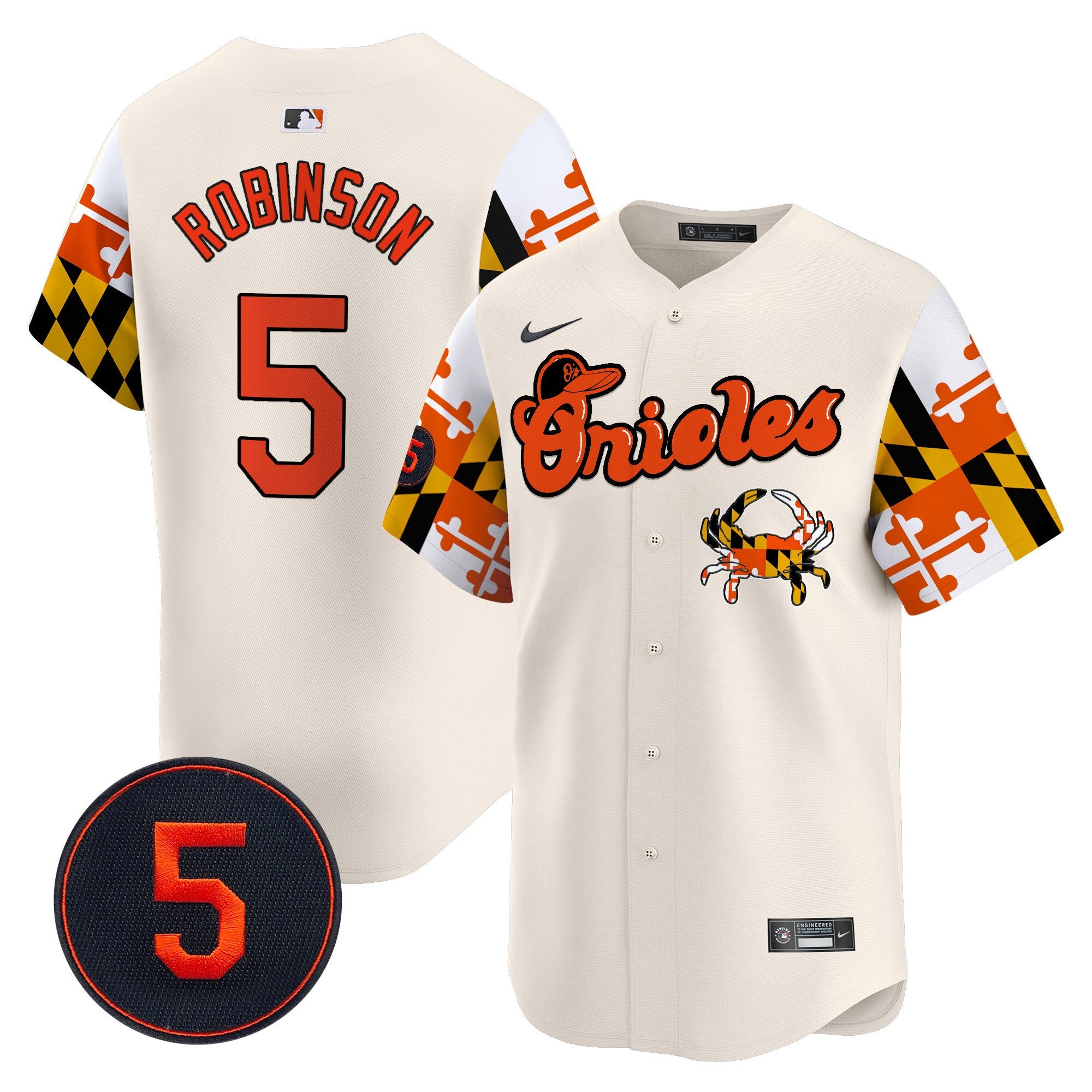 Men’s Baltimore Robinson Patch Vapor Premier Limited Jersey V7