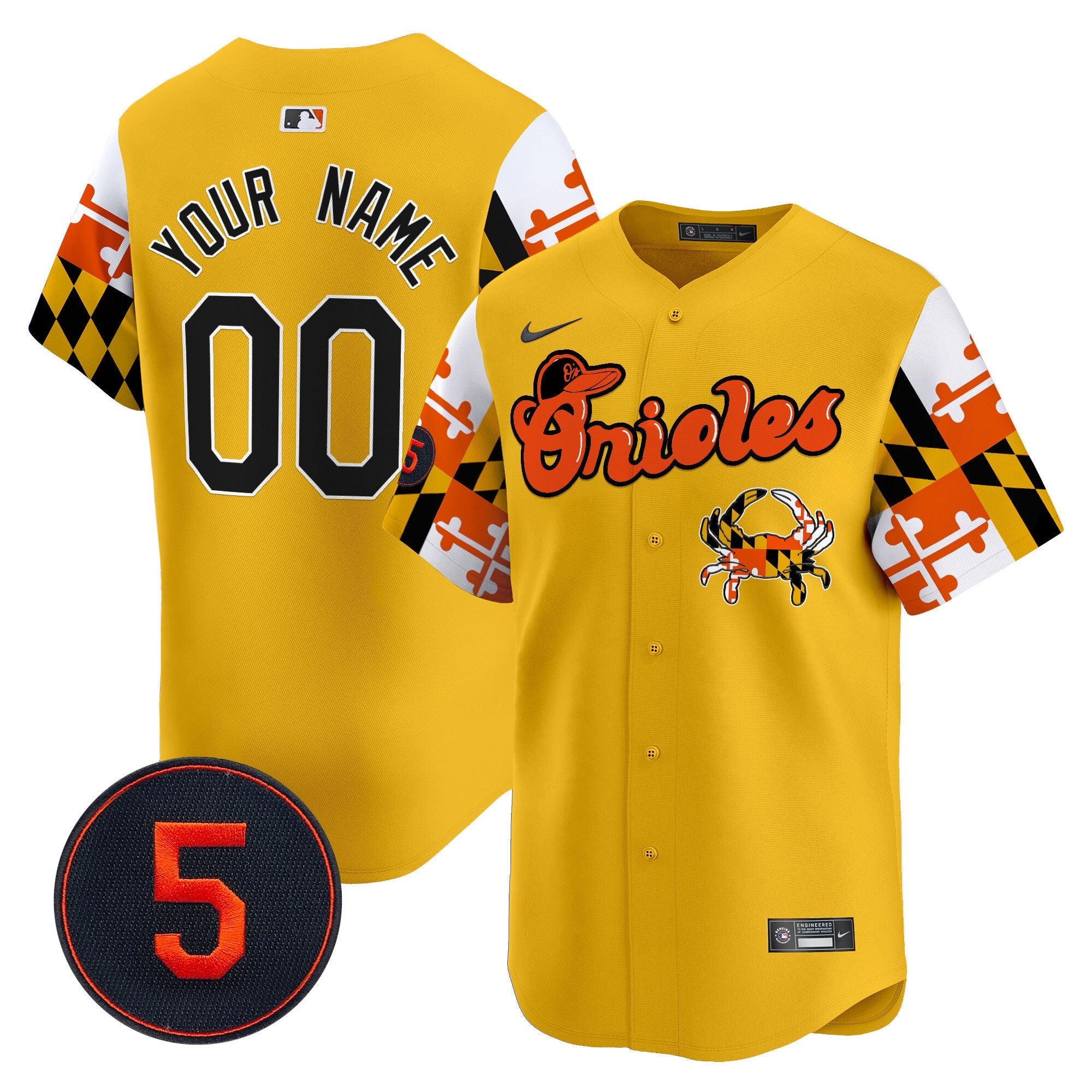 Baltimore Robinson Patch Vapor Premier Limited Custom Jersey V7