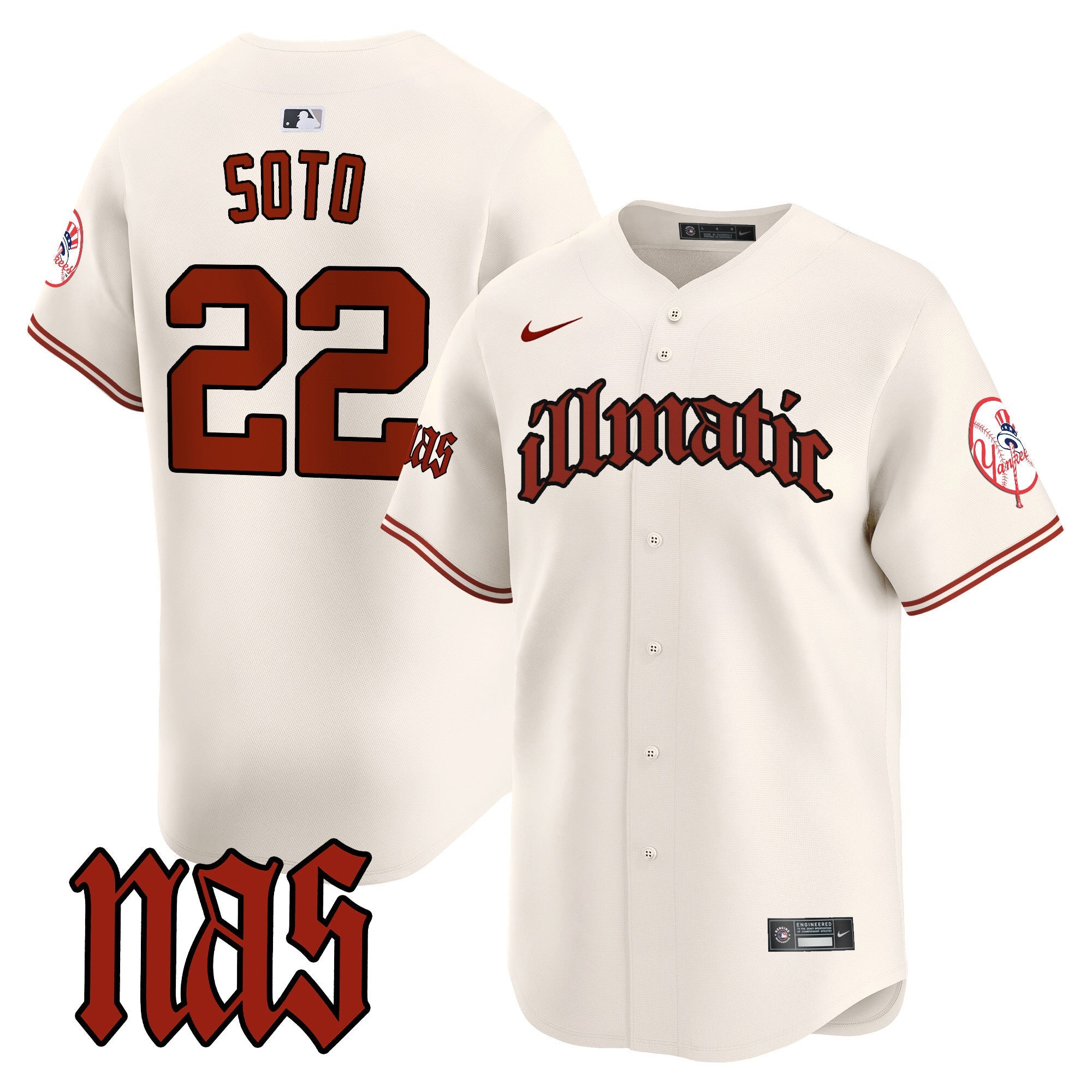 Men’s New York Nas Illmatic Vapor Premier Limited Jersey