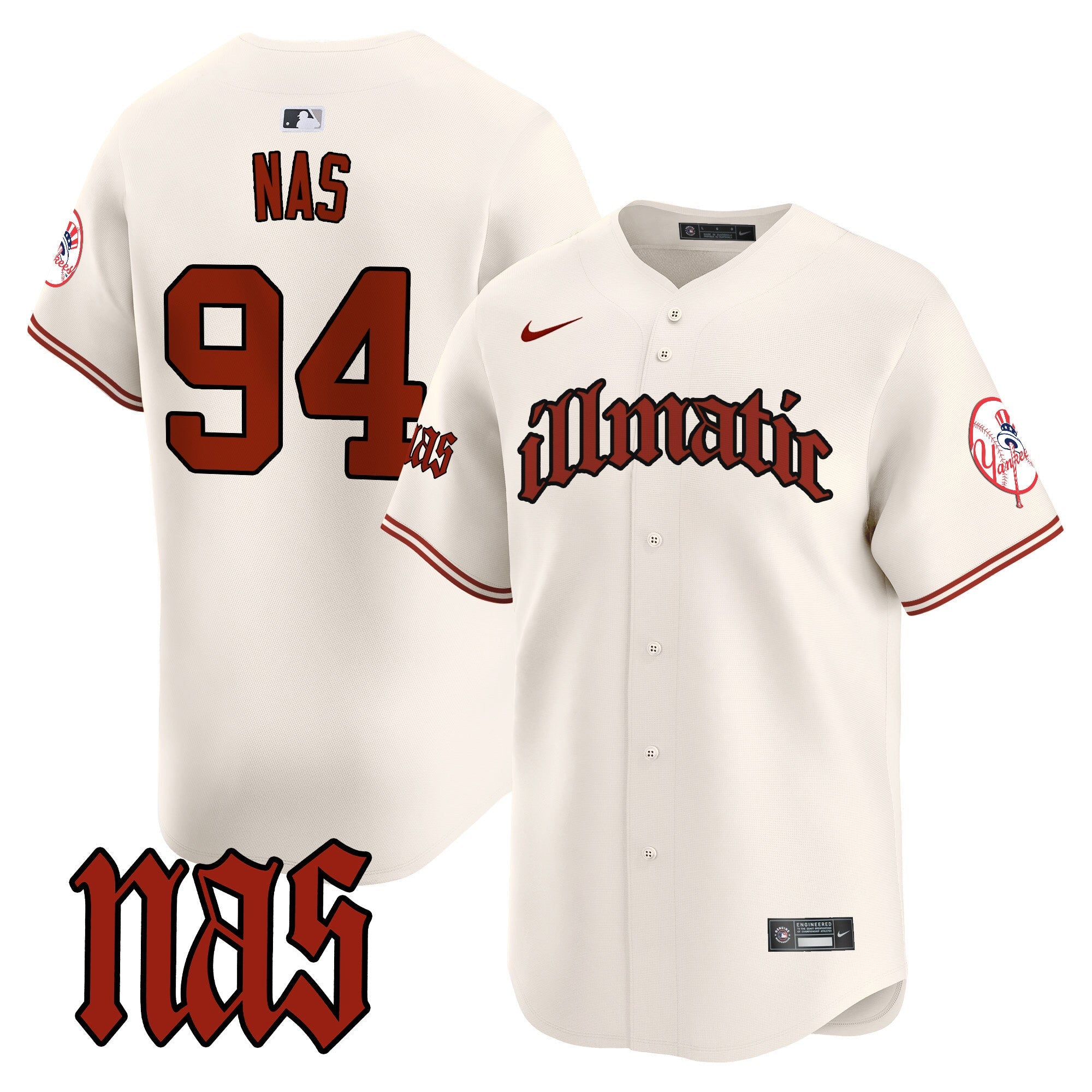 Men’s New York Nas Illmatic Vapor Premier Limited Jersey