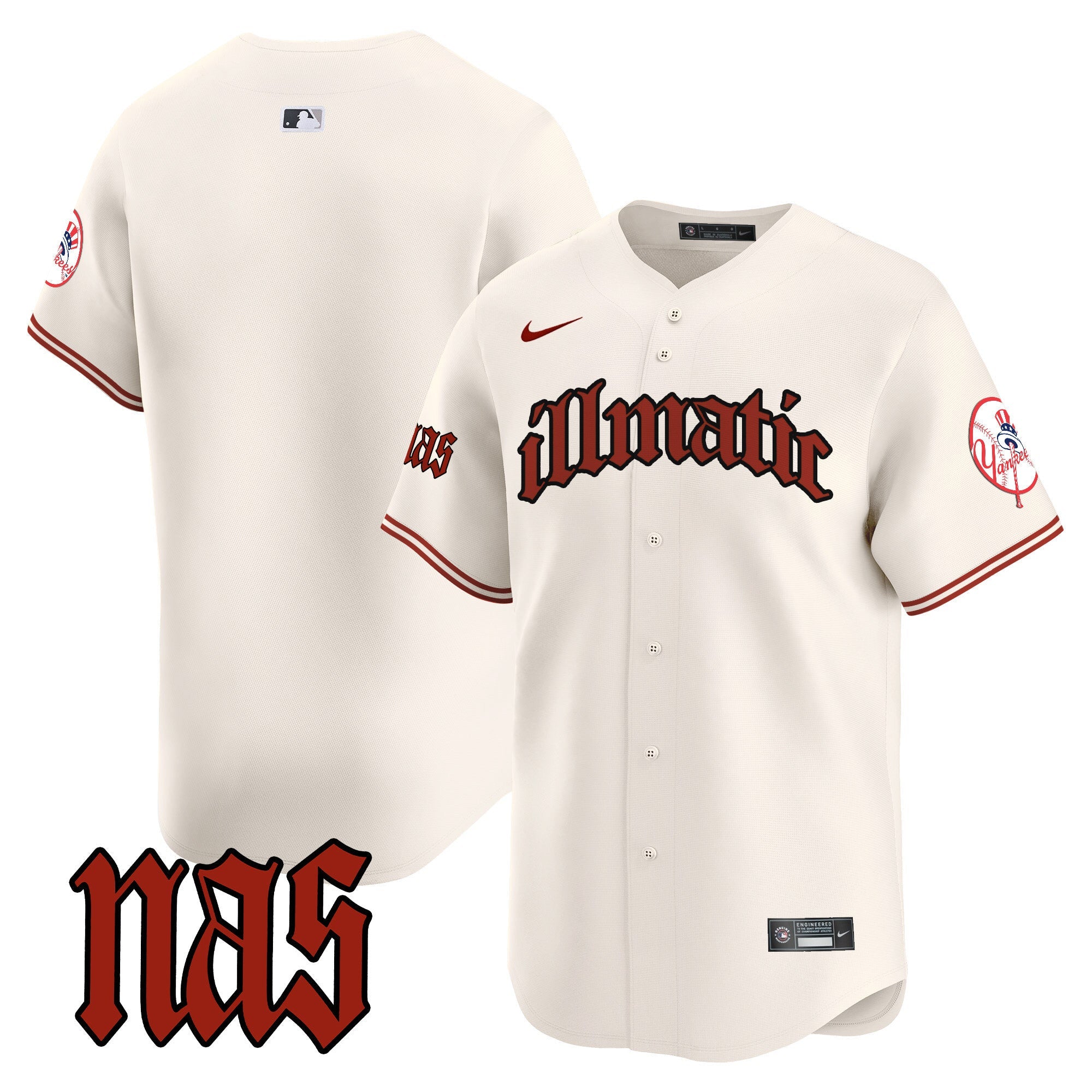 Men’s New York Nas Illmatic Vapor Premier Limited Jersey