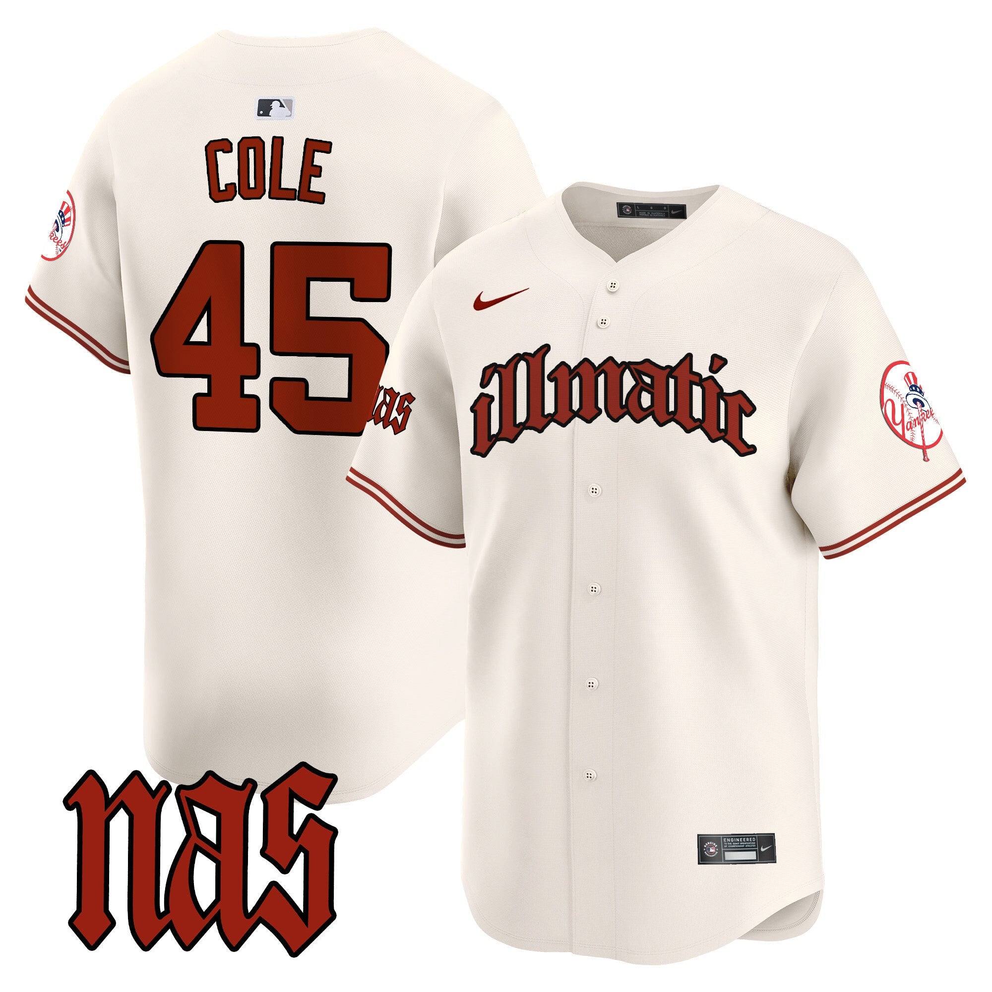 Men’s New York Nas Illmatic Vapor Premier Limited Jersey