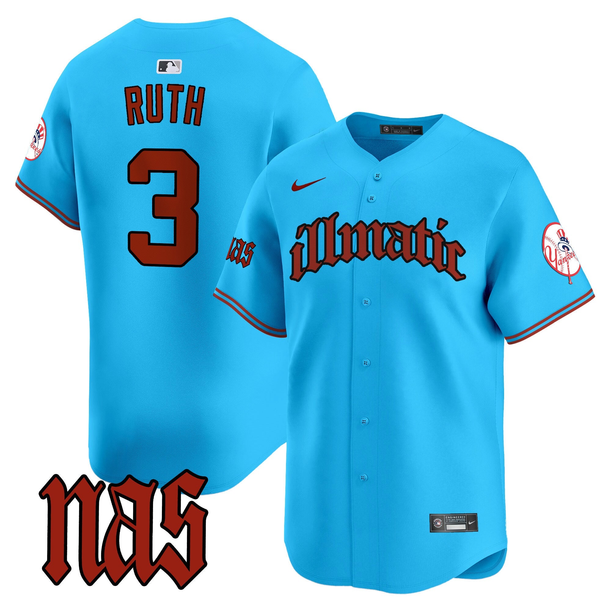 Men’s New York Nas Illmatic Vapor Premier Limited Jersey