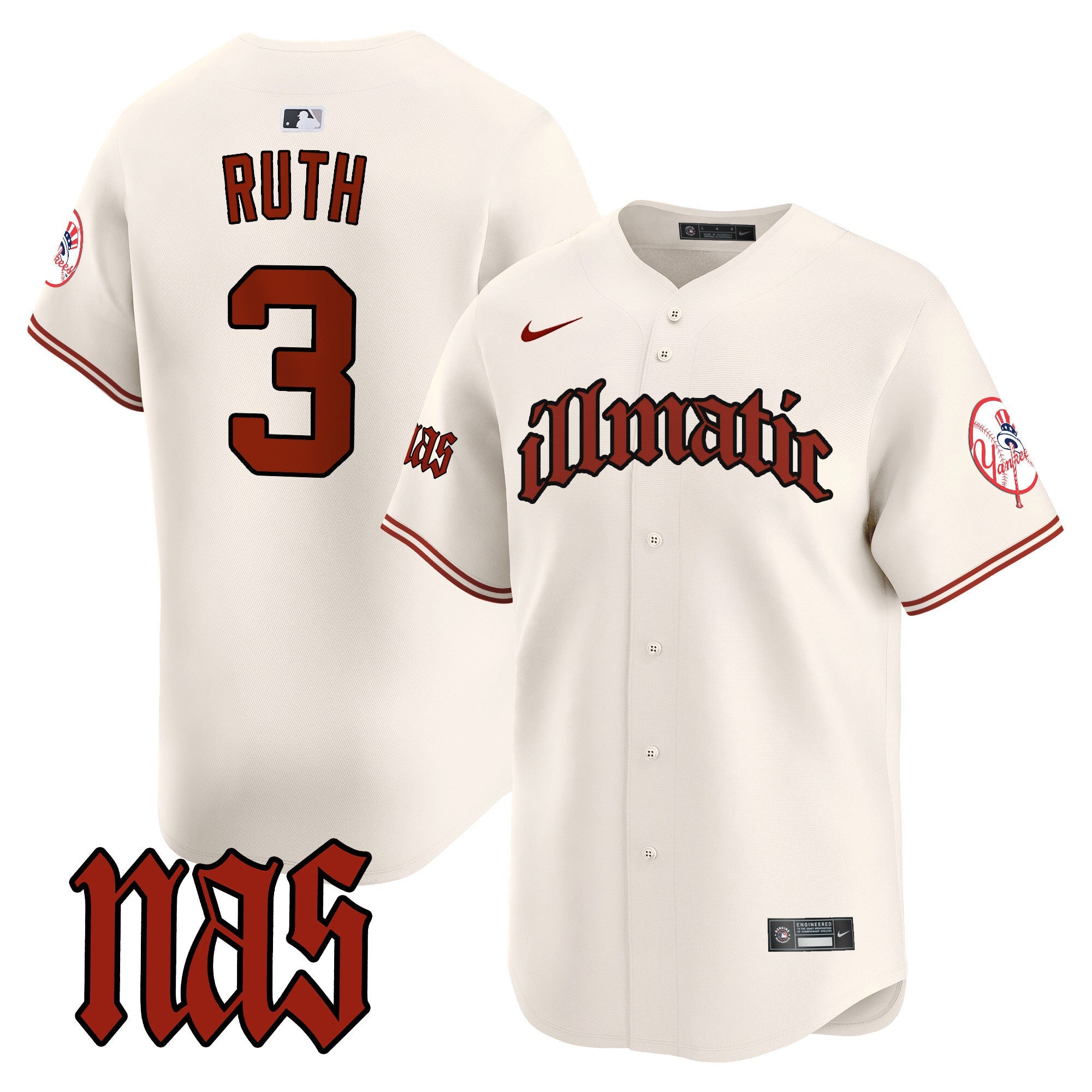 Men’s New York Nas Illmatic Vapor Premier Limited Jersey