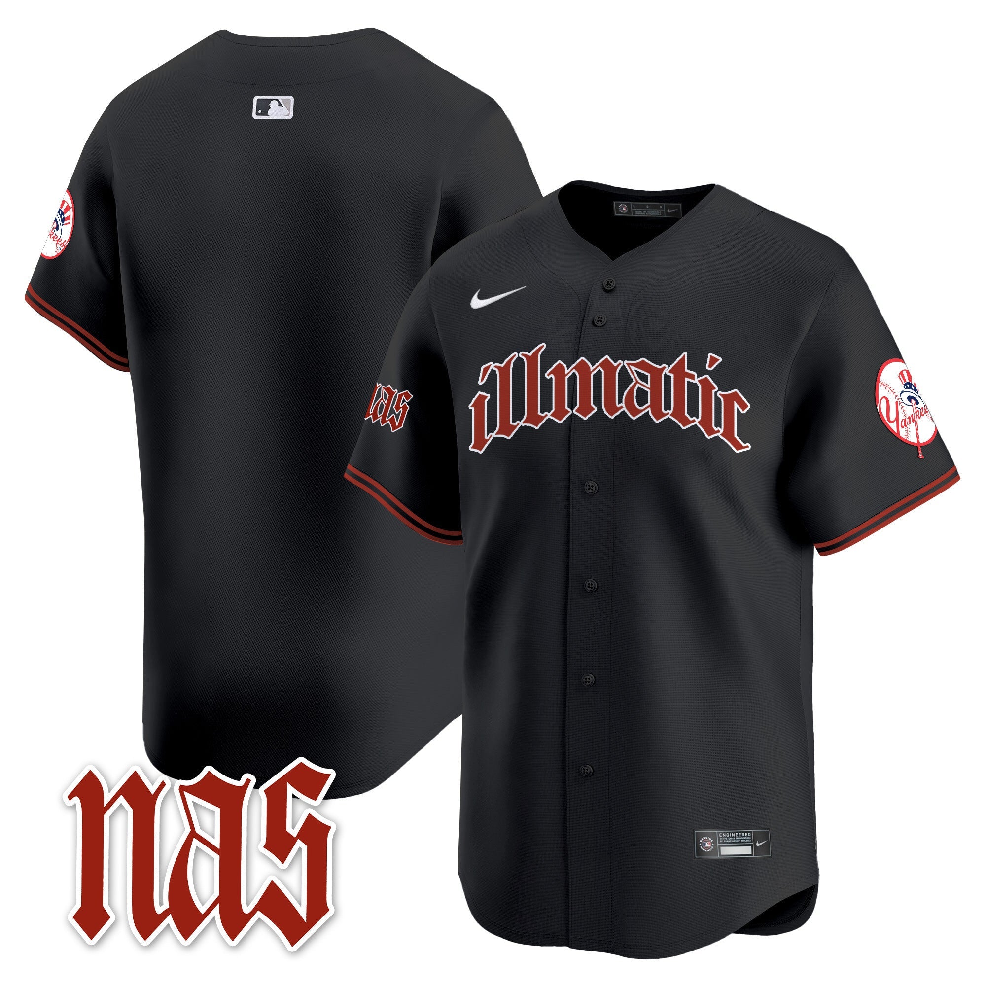 Men’s New York Nas Illmatic Vapor Premier Limited Jersey