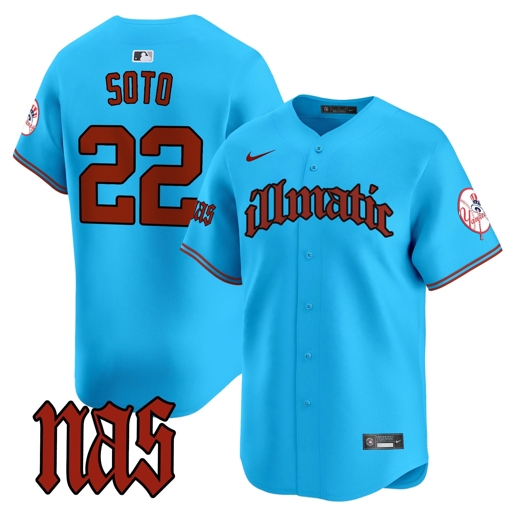 Men’s New York Nas Illmatic Vapor Premier Limited Jersey