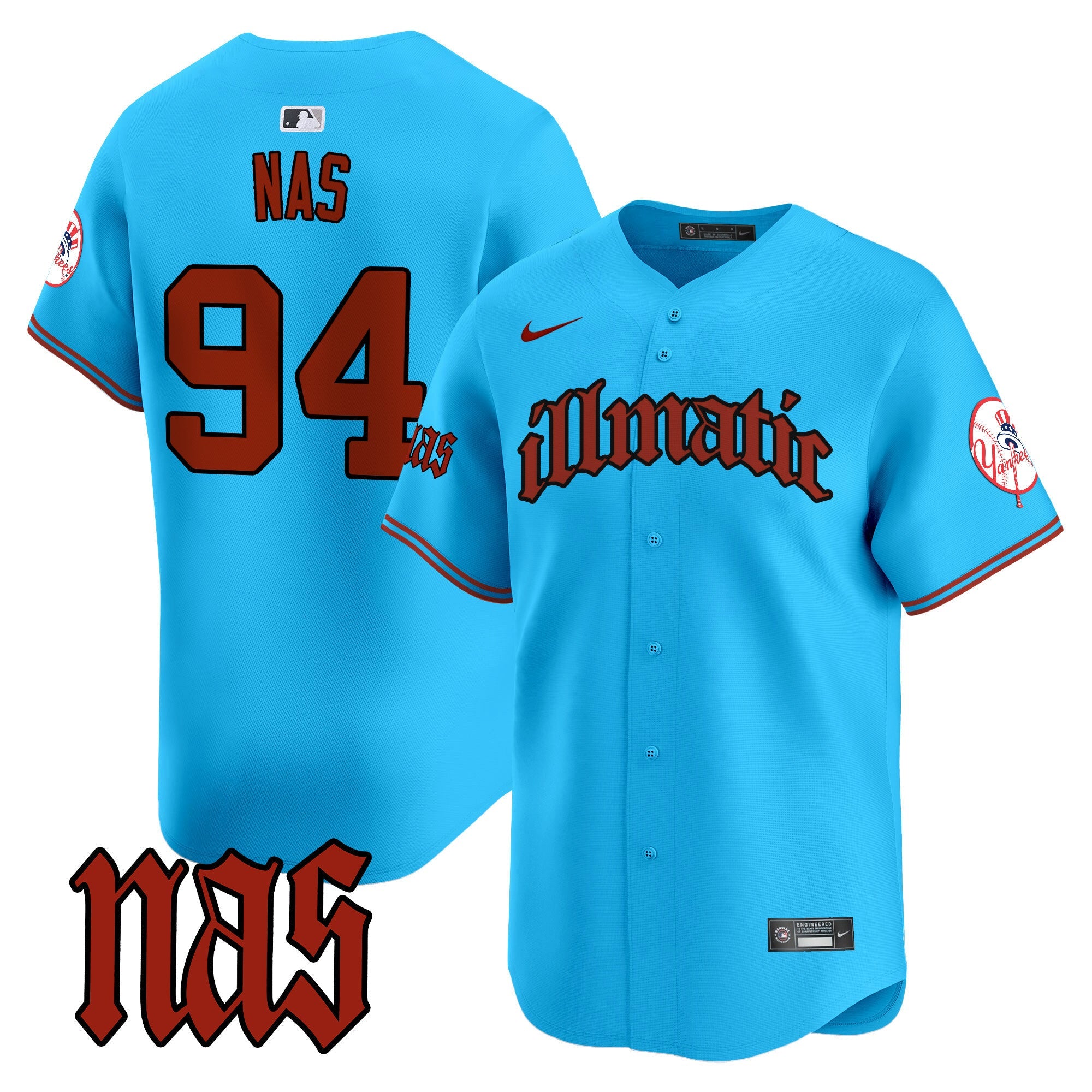 Men’s New York Nas Illmatic Vapor Premier Limited Jersey
