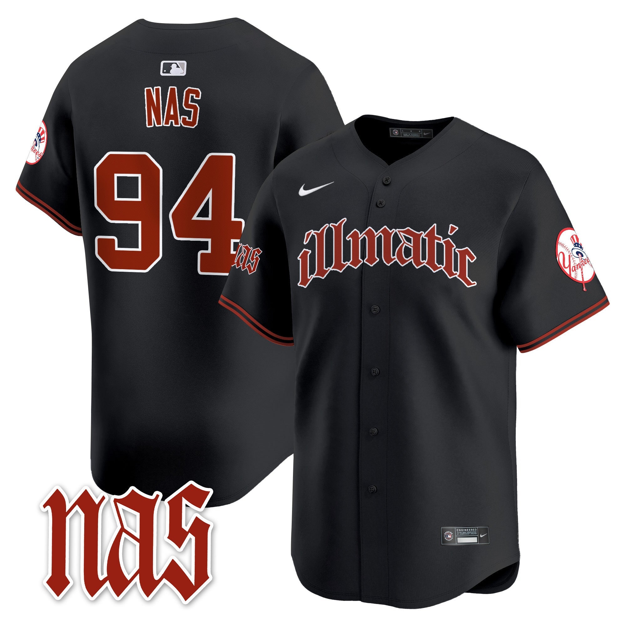 Men’s New York Nas Illmatic Vapor Premier Limited Jersey