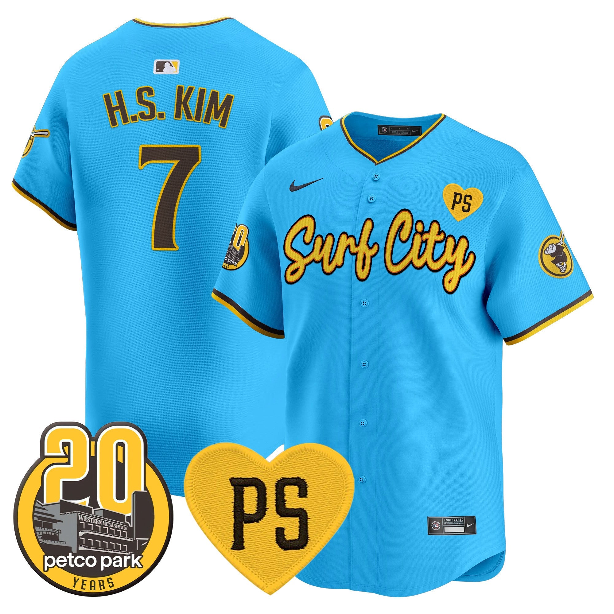 Men’s “For Peter” & Petco Park 20th Patch Vapor Premier Limited Jersey V3