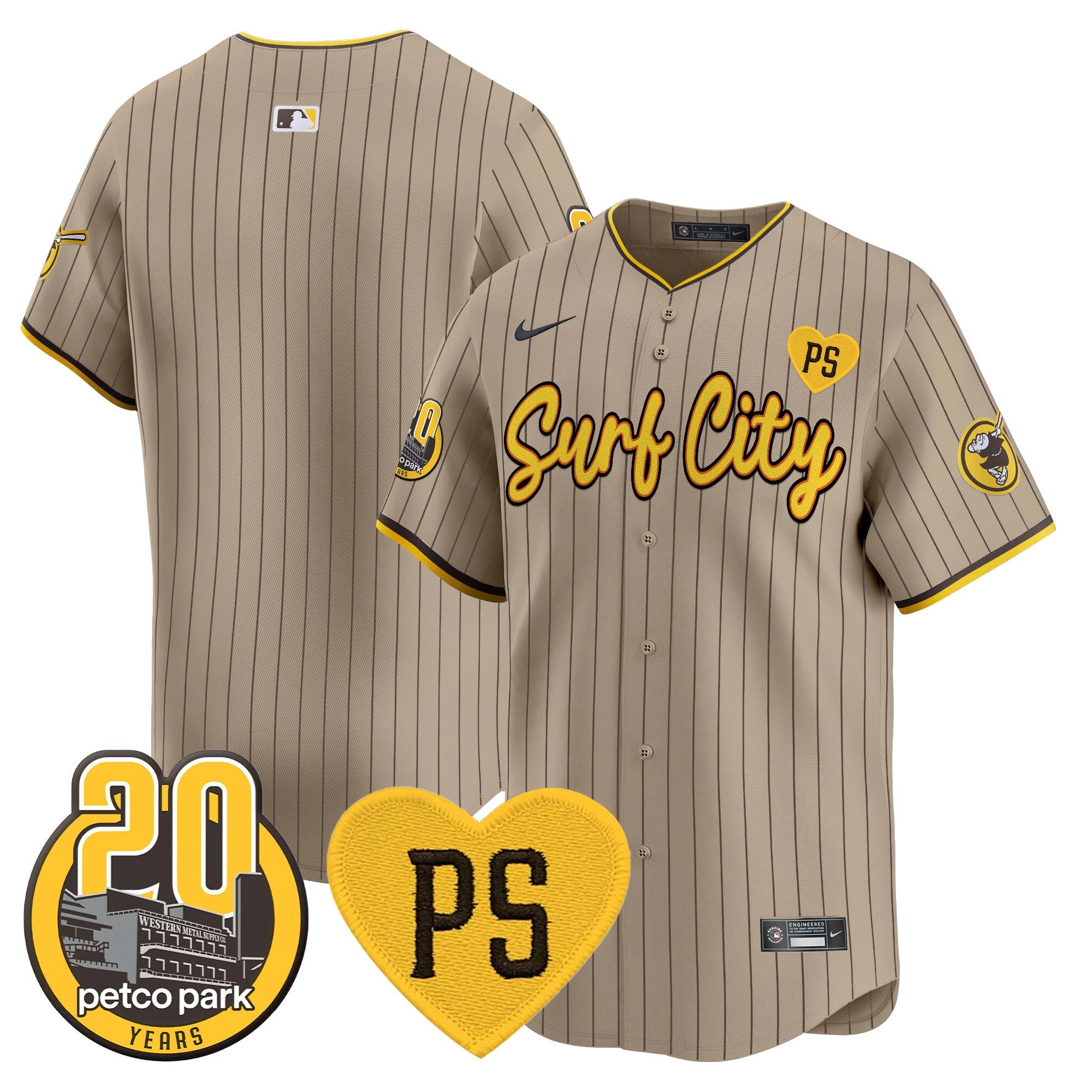 Men’s “For Peter” & Petco Park 20th Patch Vapor Premier Limited Jersey V3