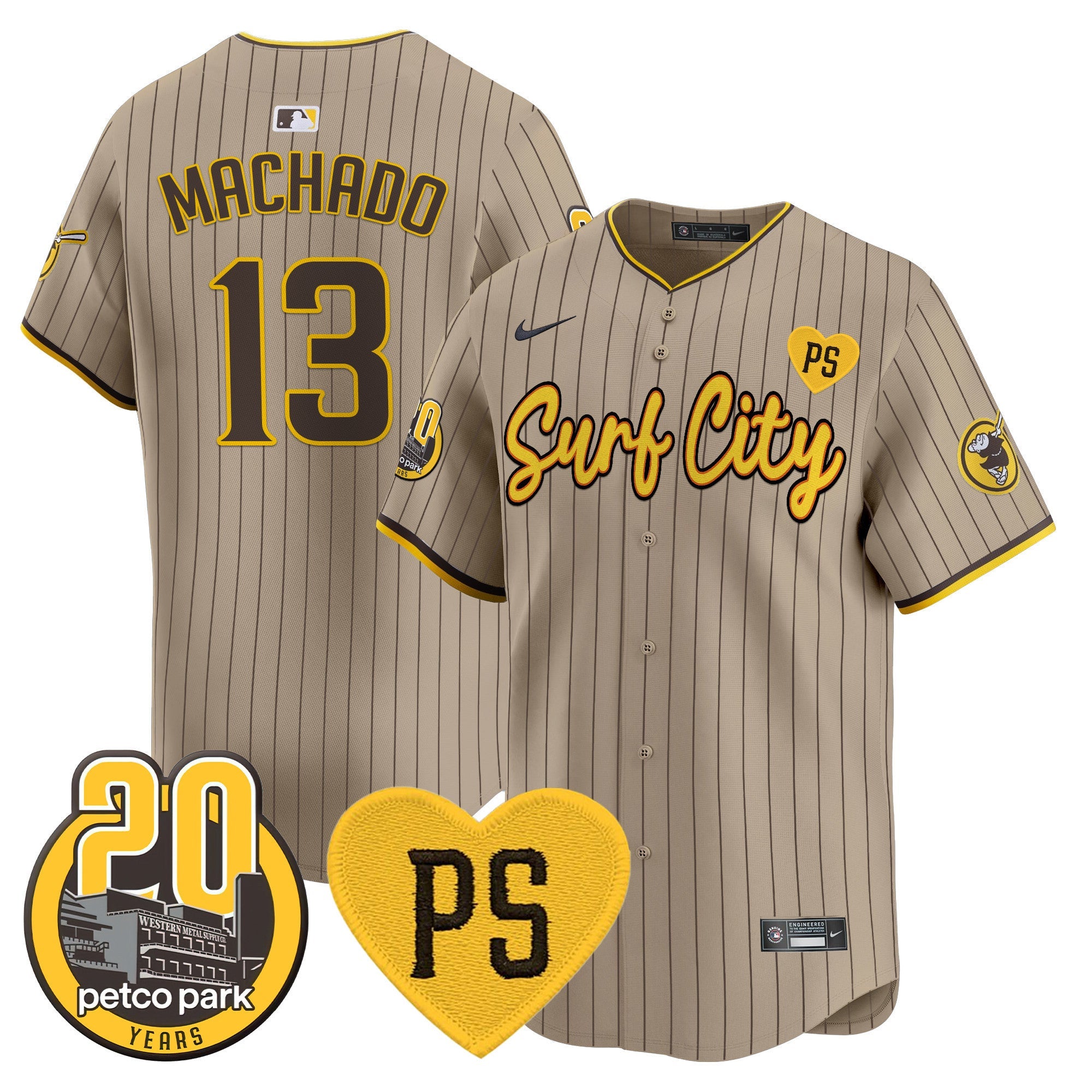 Men’s “For Peter” & Petco Park 20th Patch Vapor Premier Limited Jersey V3