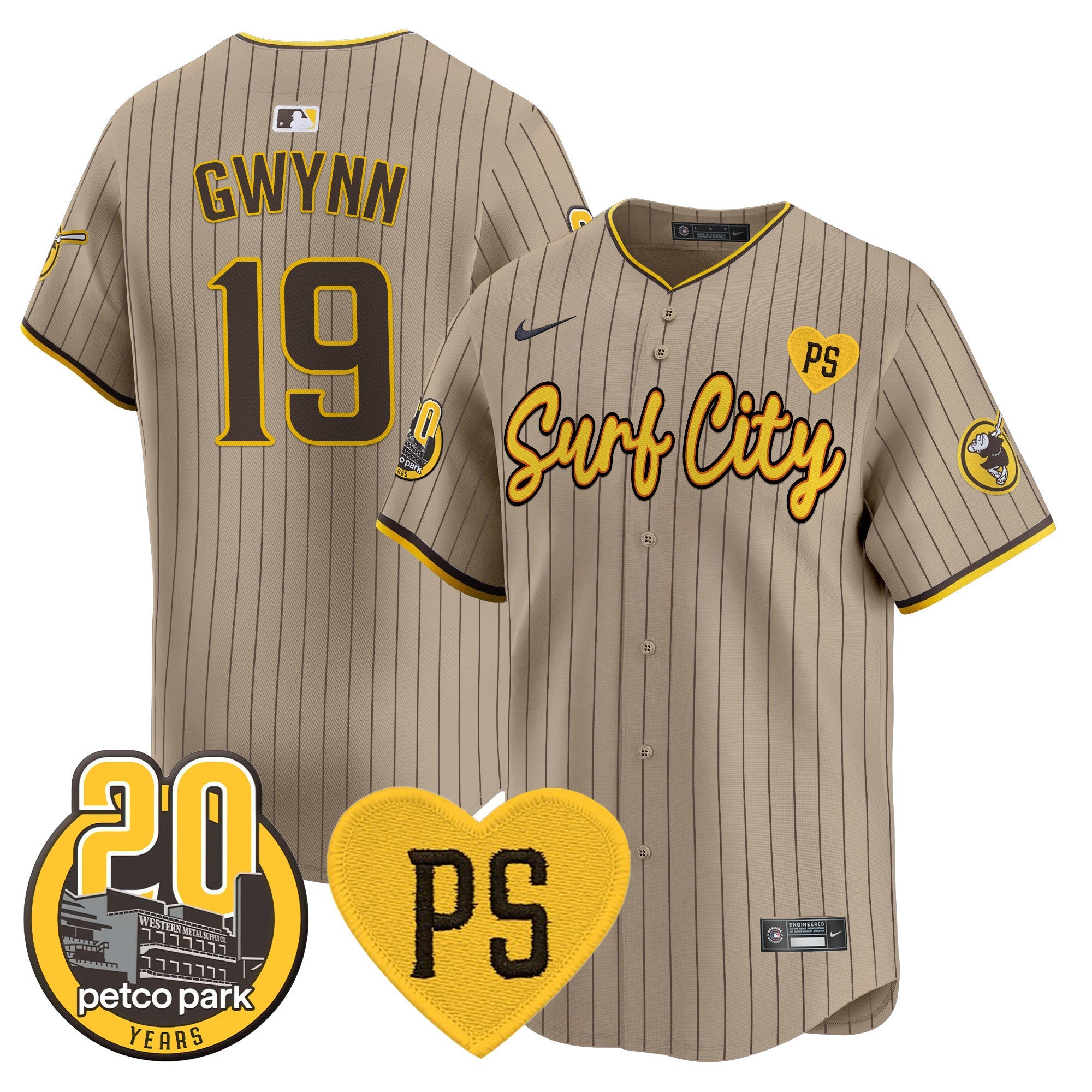Men’s “For Peter” & Petco Park 20th Patch Vapor Premier Limited Jersey V3