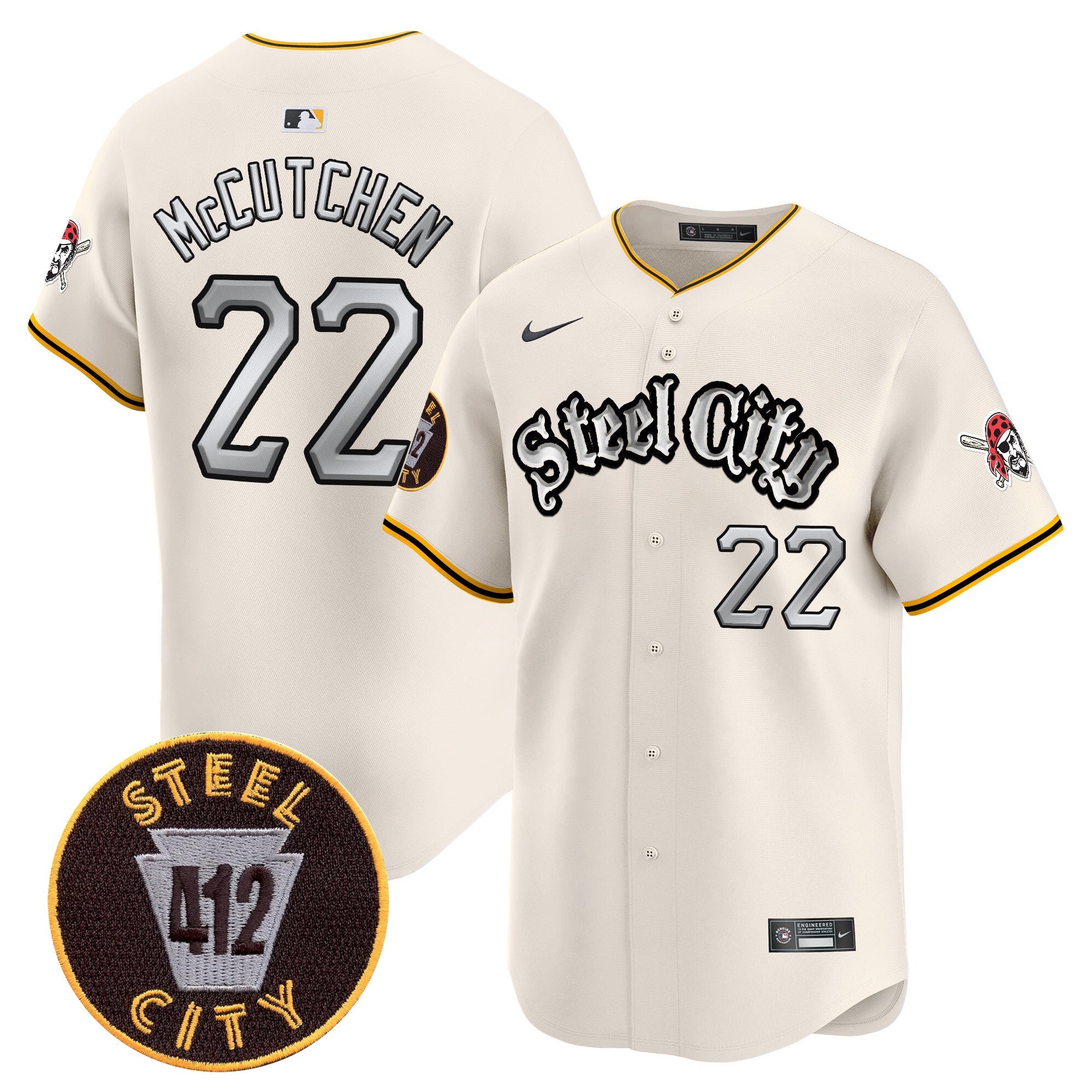 Men’s Pittsburgh 412 Patch Vapor Premier Limited Jersey V2