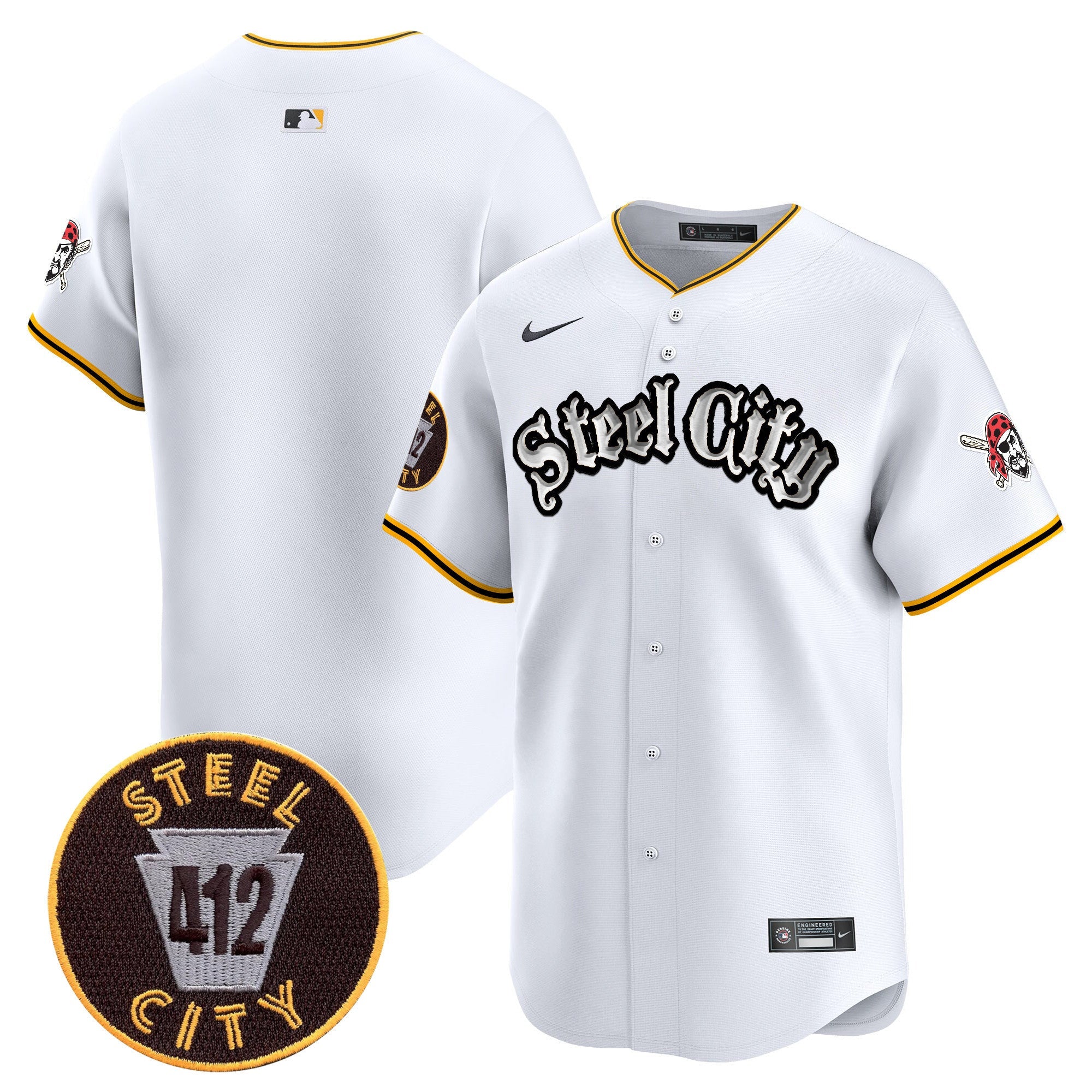 Men’s Pittsburgh 412 Patch Vapor Premier Limited Jersey V2