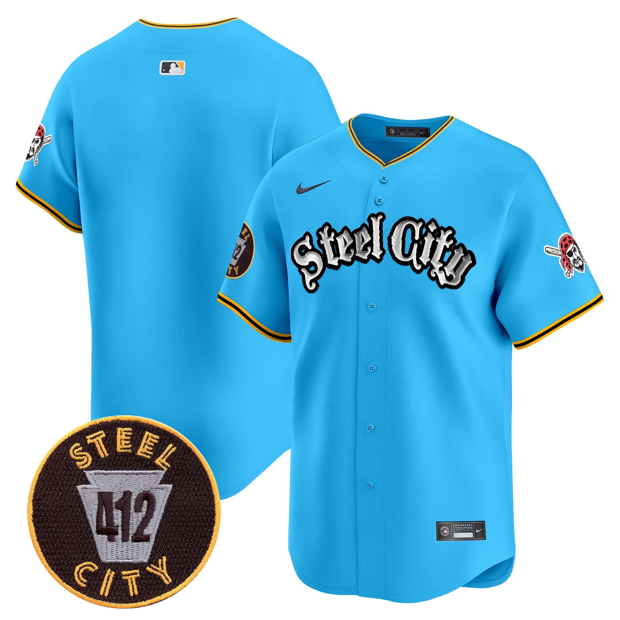 Men’s Pittsburgh 412 Patch Vapor Premier Limited Jersey V2