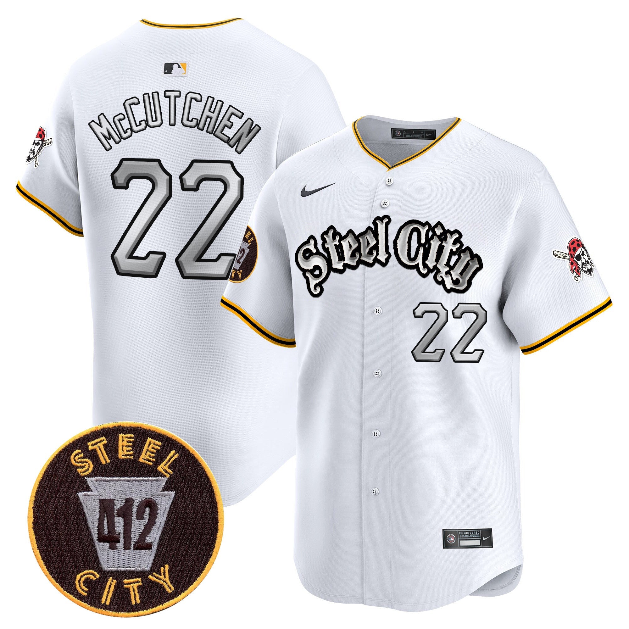 Men’s Pittsburgh 412 Patch Vapor Premier Limited Jersey V2