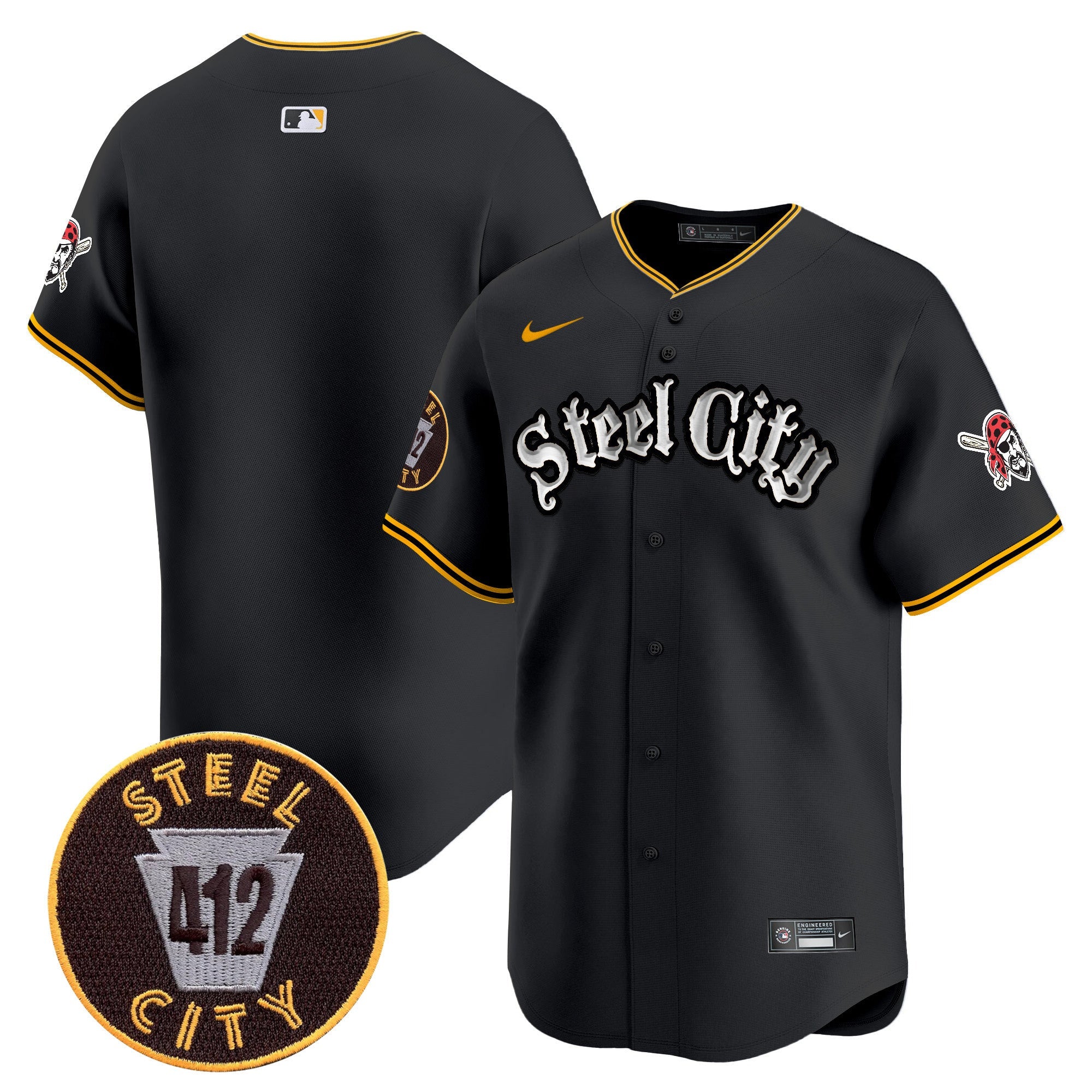 Men’s Pittsburgh 412 Patch Vapor Premier Limited Jersey V2