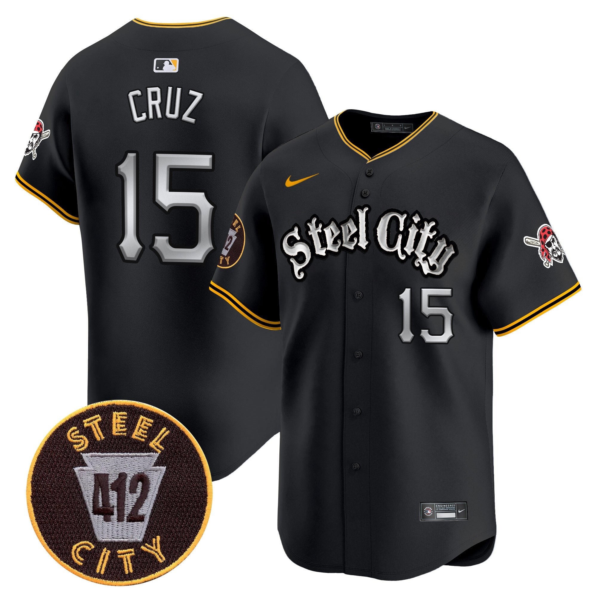 Men’s Pittsburgh 412 Patch Vapor Premier Limited Jersey V2