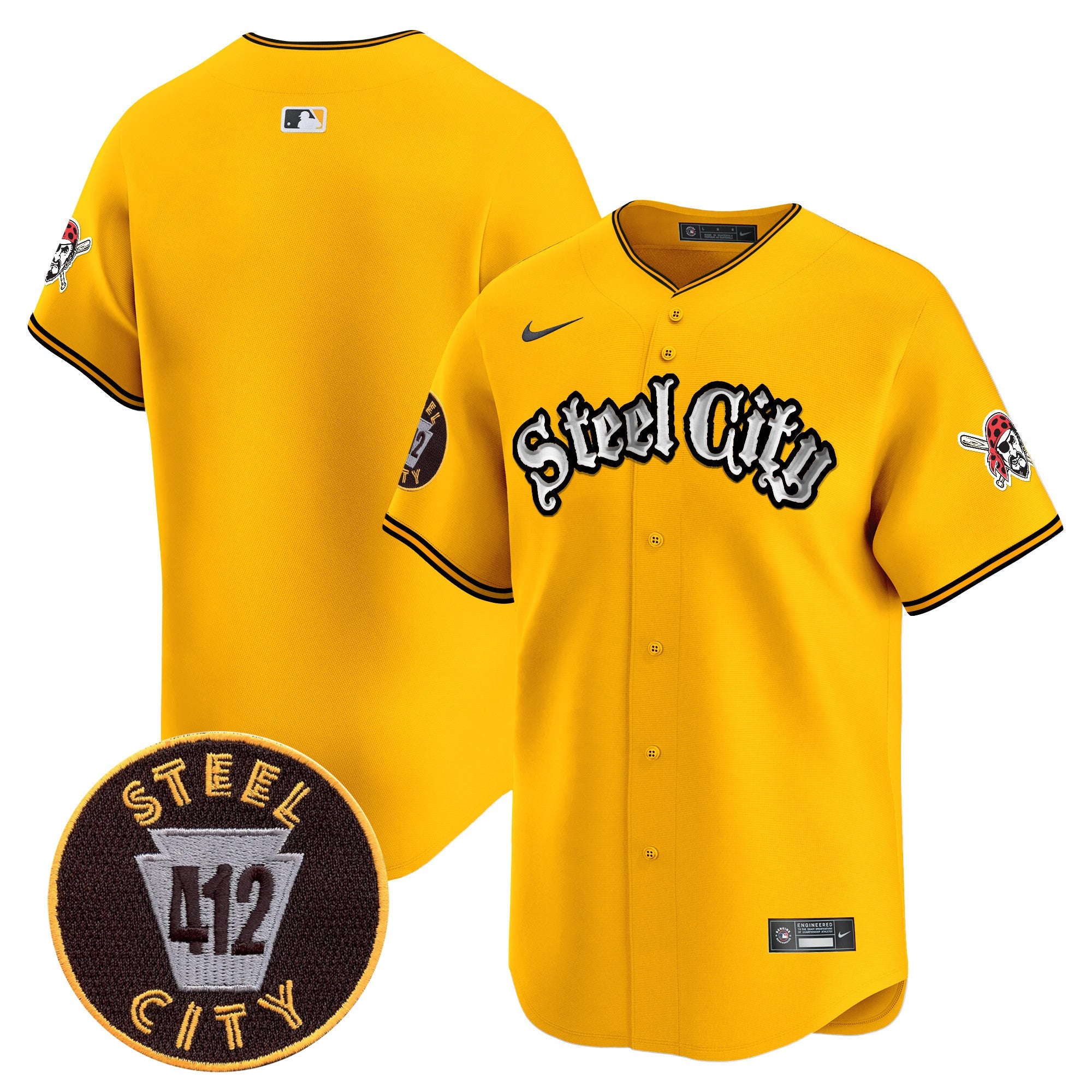 Men’s Pittsburgh 412 Patch Vapor Premier Limited Jersey V2