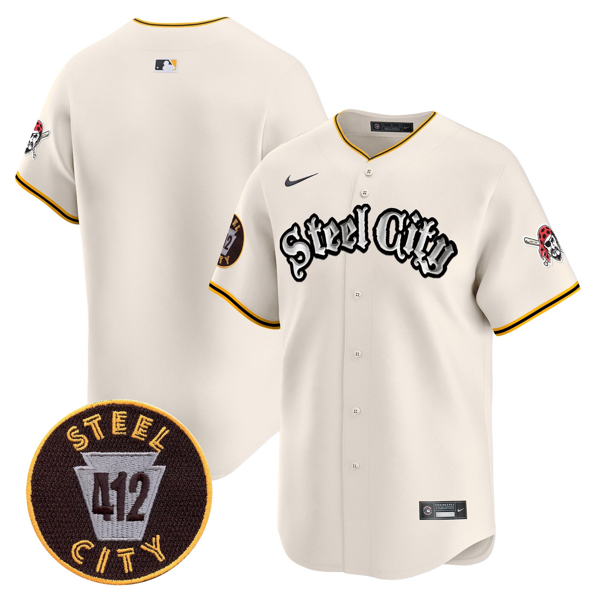 Men’s Pittsburgh 412 Patch Vapor Premier Limited Jersey V2