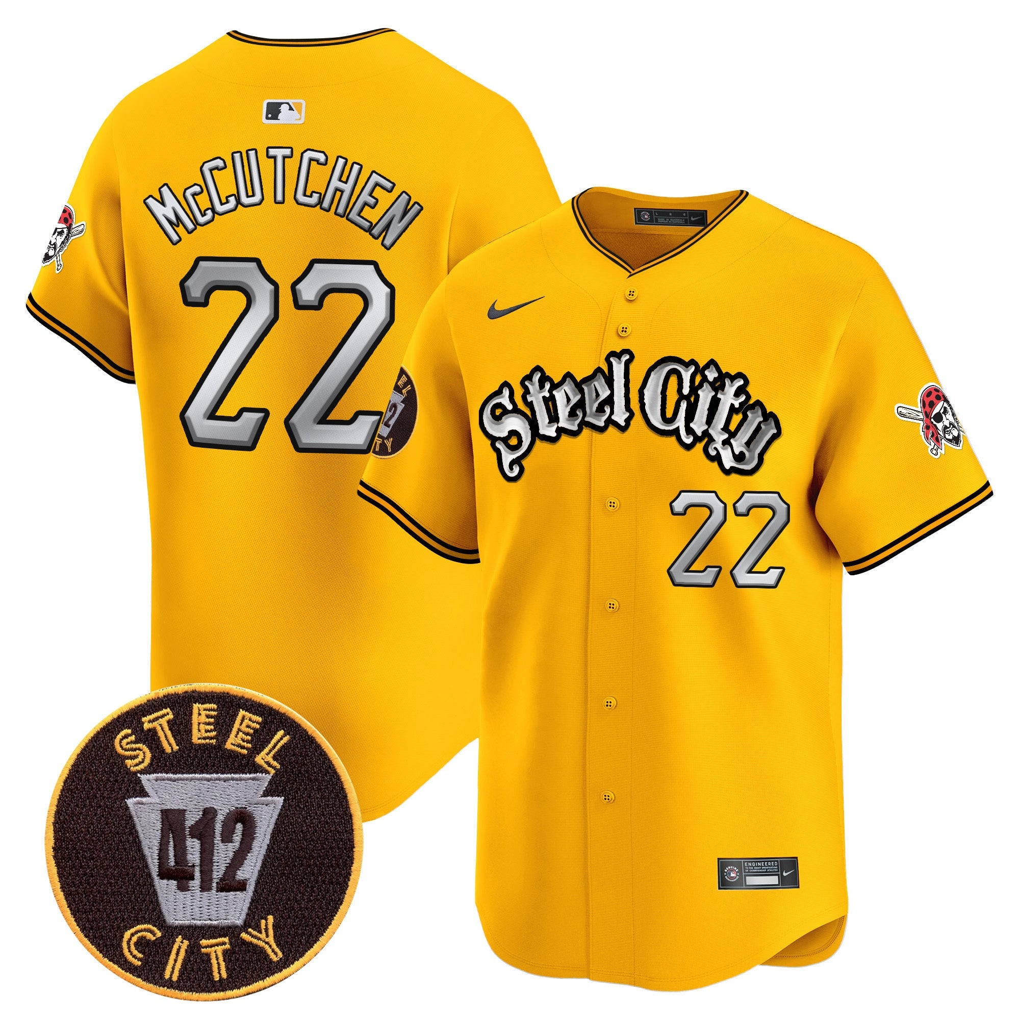 Men’s Pittsburgh 412 Patch Vapor Premier Limited Jersey V2