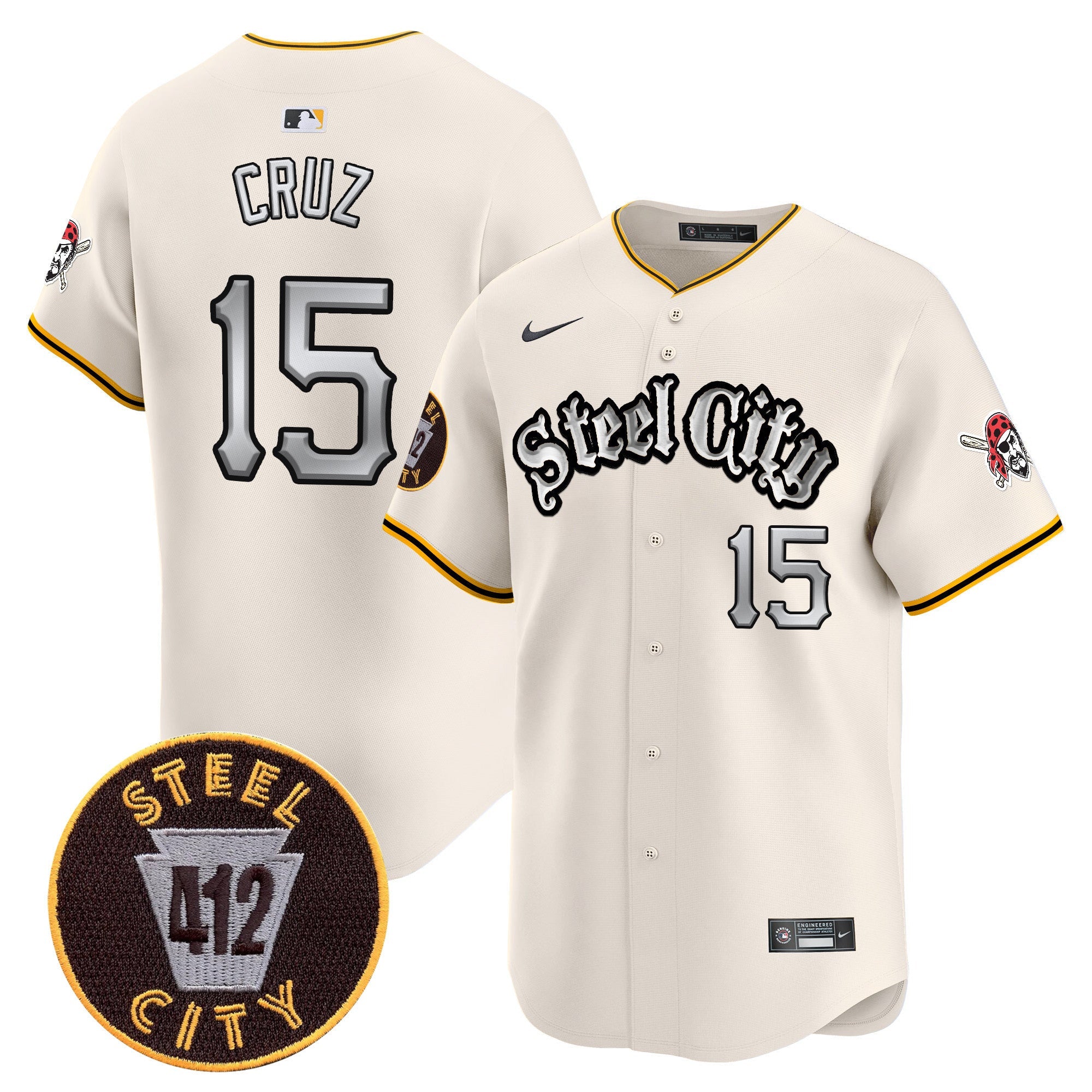 Men’s Pittsburgh 412 Patch Vapor Premier Limited Jersey V2