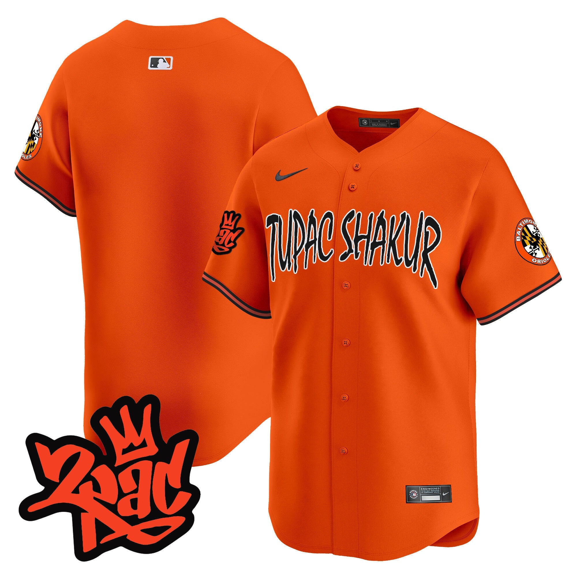 Men’s Baltimore Tupac Shakur Vapor Premier Limited Jersey