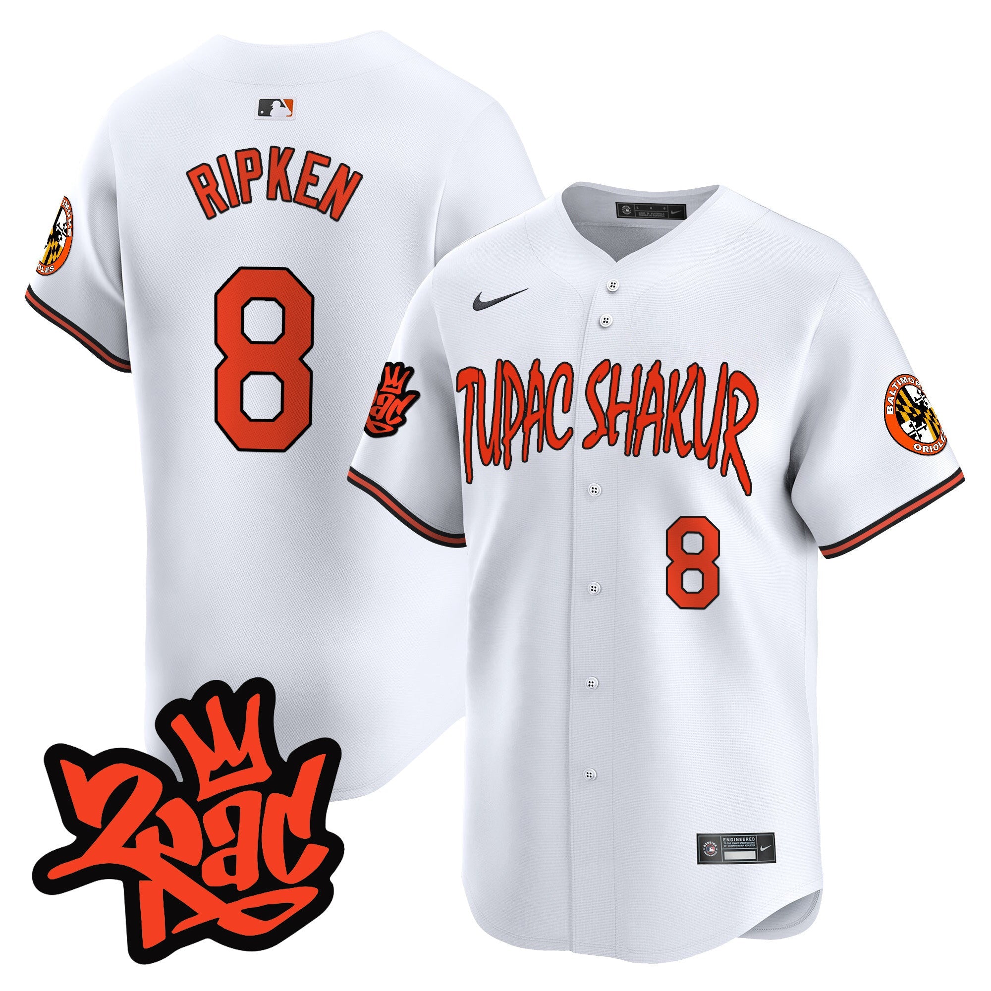Men’s Baltimore Tupac Shakur Vapor Premier Limited Jersey