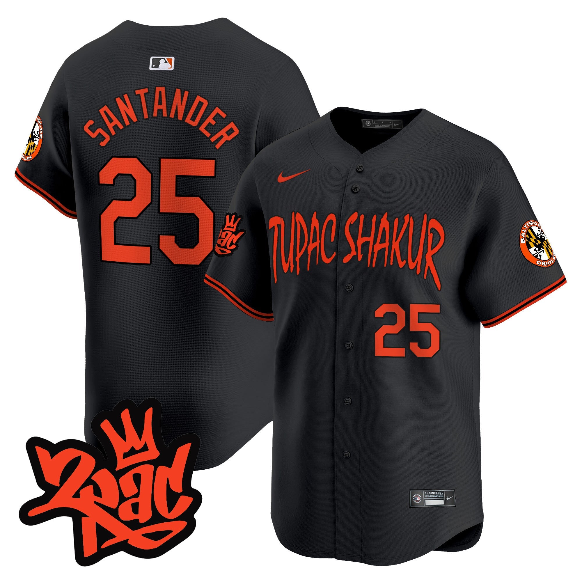 Men’s Baltimore Tupac Shakur Vapor Premier Limited Jersey