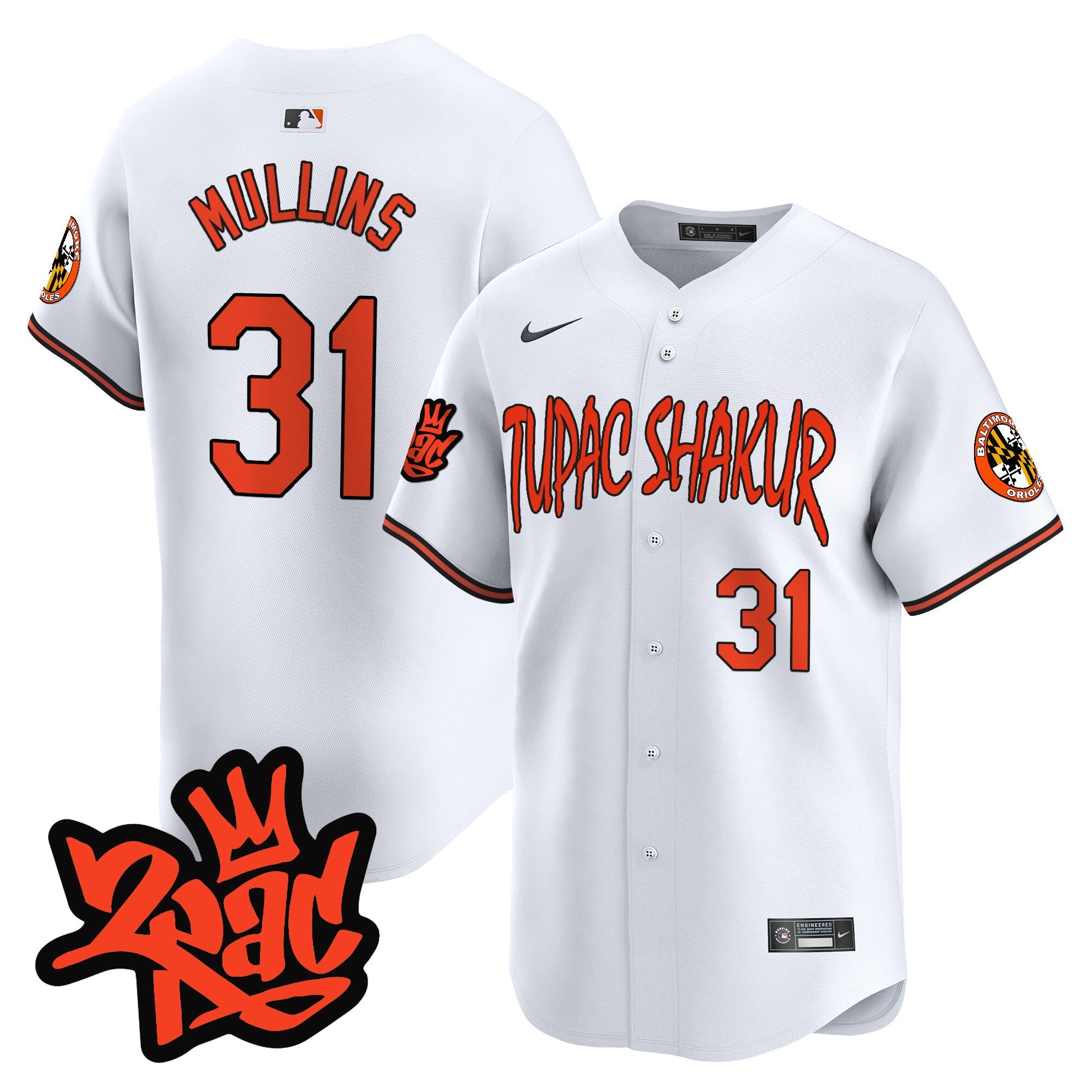 Men’s Baltimore Tupac Shakur Vapor Premier Limited Jersey