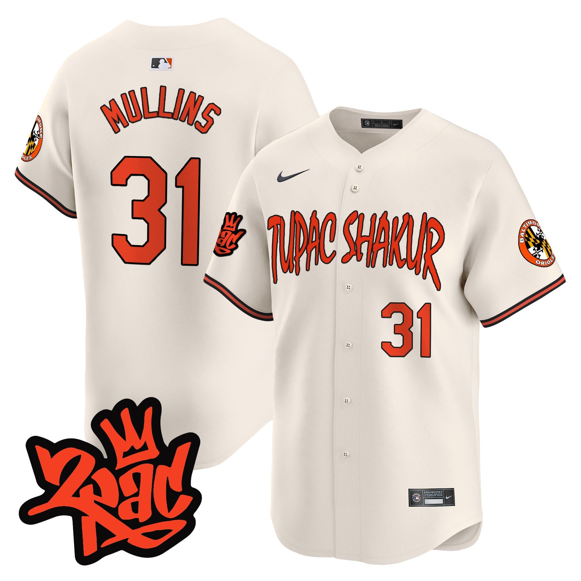 Men’s Baltimore Tupac Shakur Vapor Premier Limited Jersey