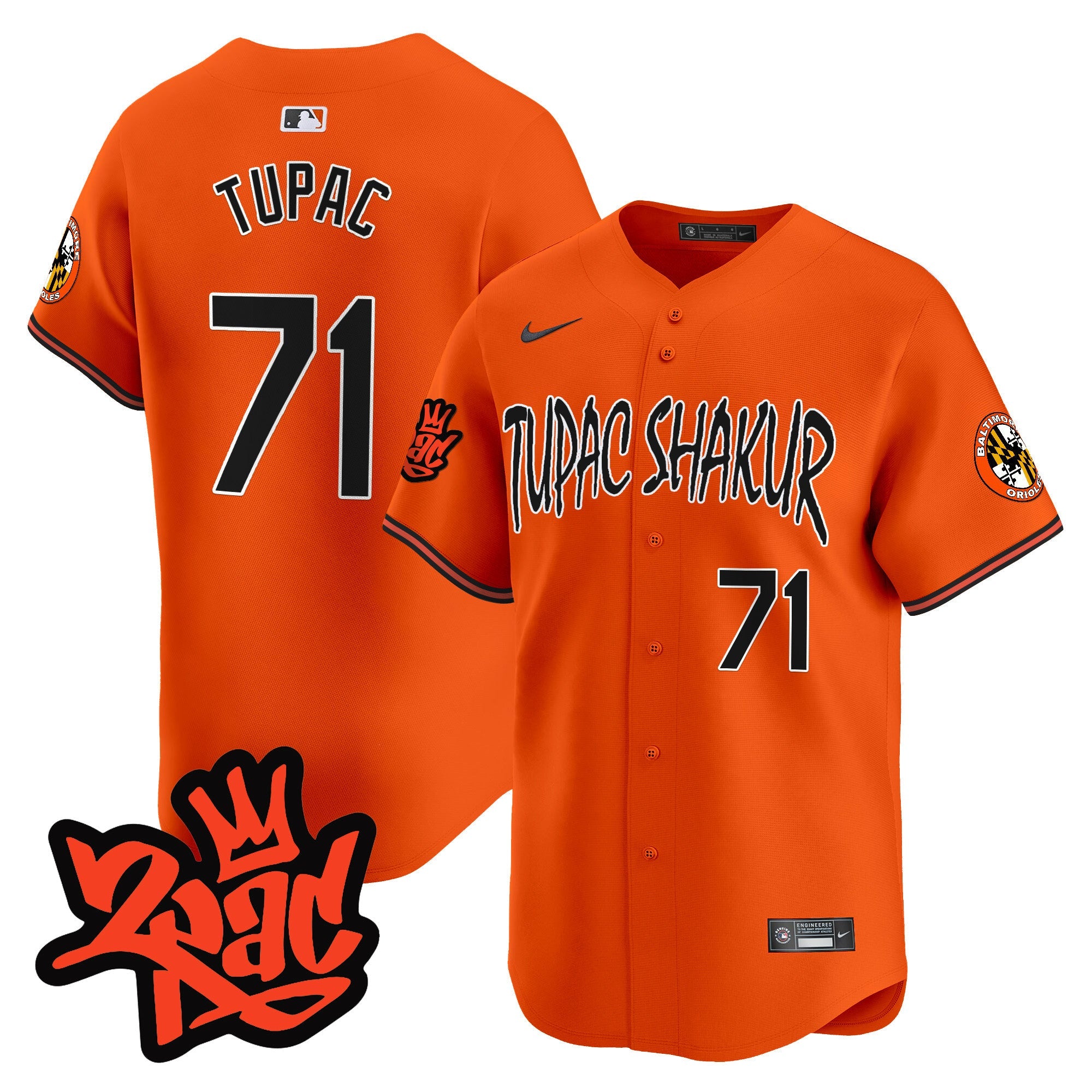 Men’s Baltimore Tupac Shakur Vapor Premier Limited Jersey