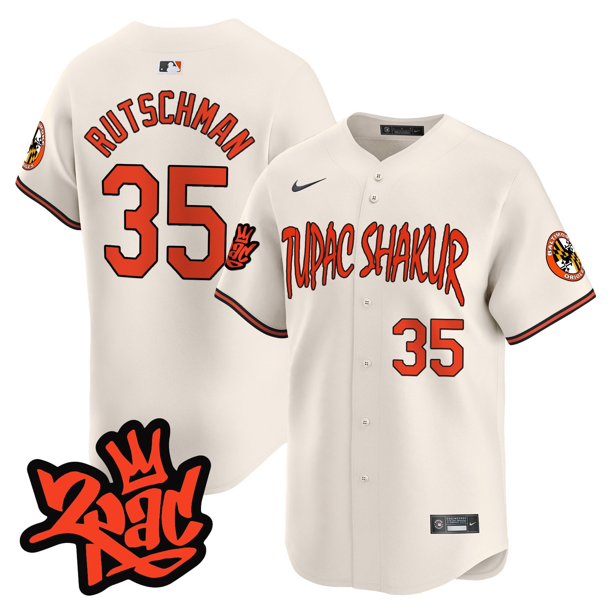 Men’s Baltimore Tupac Shakur Vapor Premier Limited Jersey
