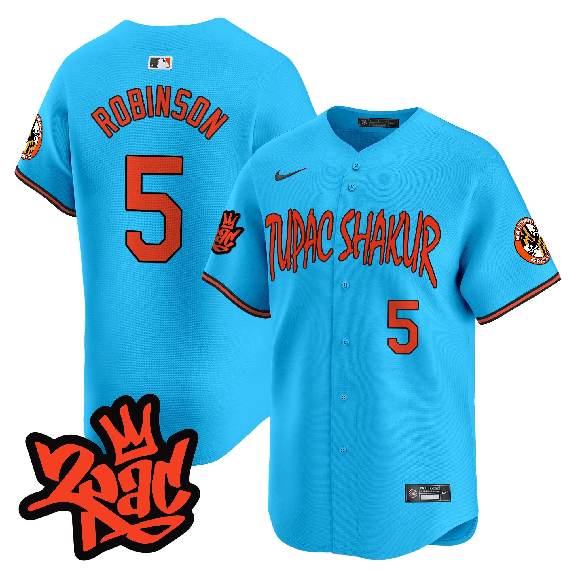 Men’s Baltimore Tupac Shakur Vapor Premier Limited Jersey