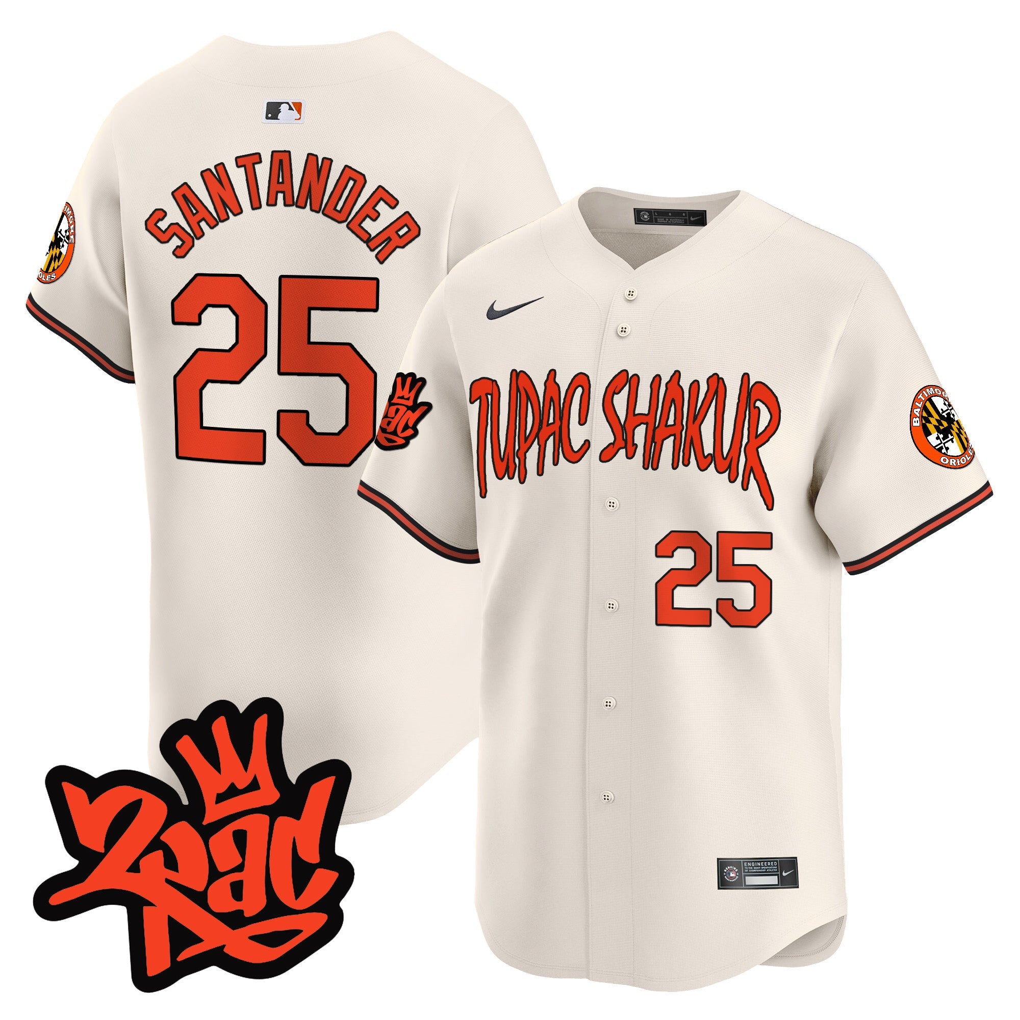 Men’s Baltimore Tupac Shakur Vapor Premier Limited Jersey